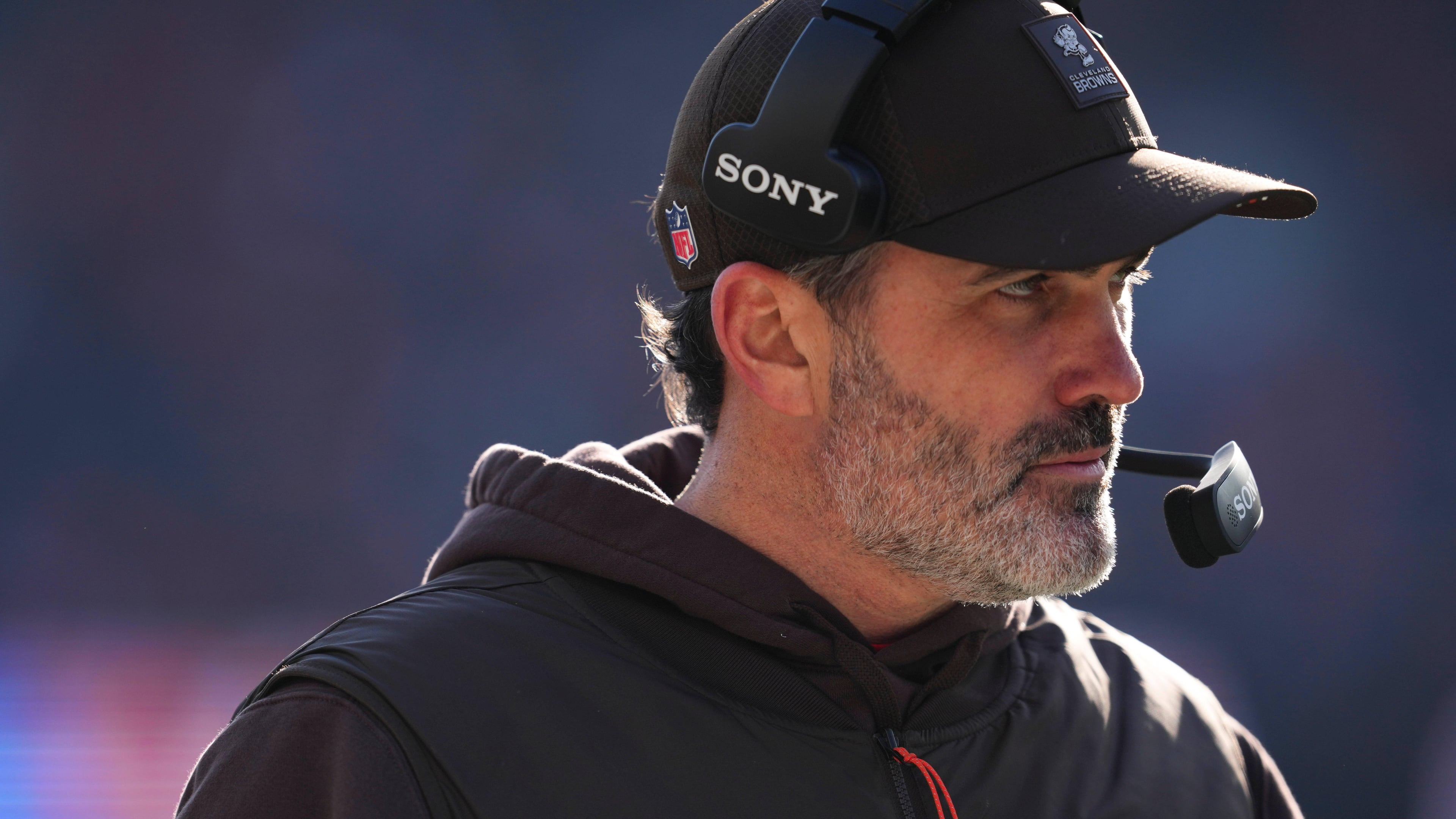 FILE - Cleveland Browns head coach Kevin Stefanski reacts during an NFL football game against the Cincinnati Bengals, Jan. 4, 2026, in Cincinnati. (AP Photo/Jeff Dean, File)