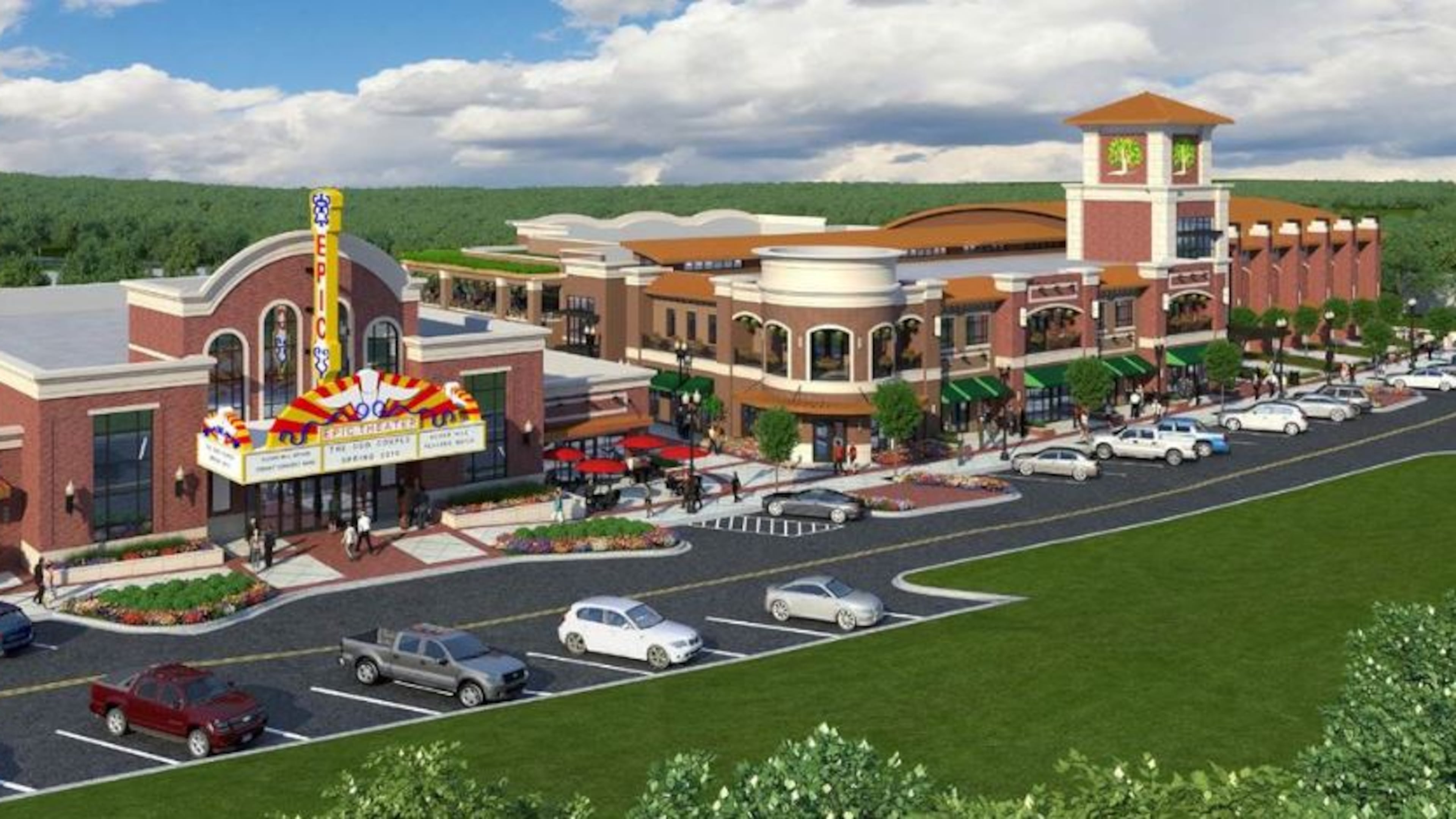 An artist’s rendering of Sugar Hill’s EpiCenter project.