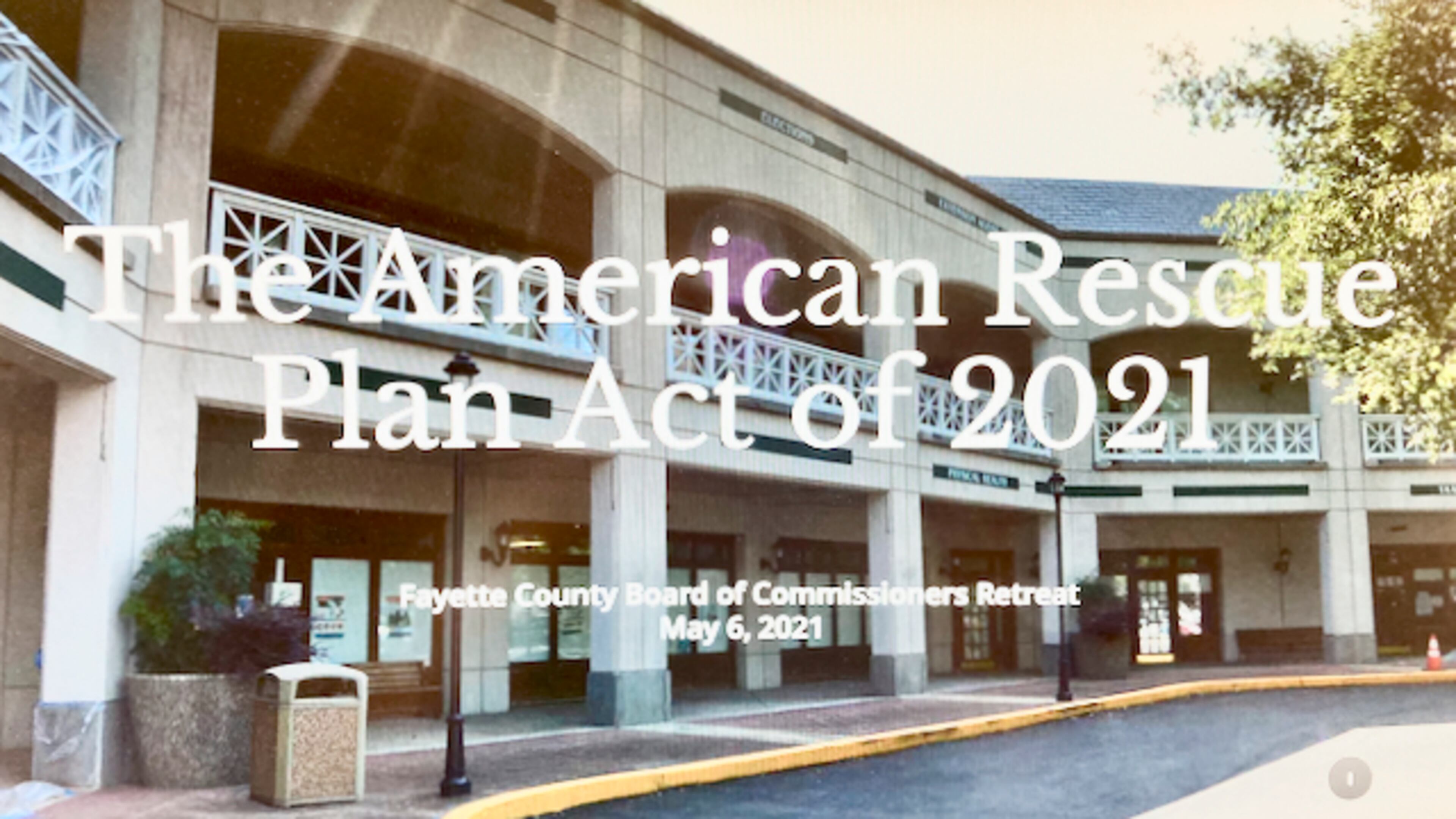 Fayette County may use its American Rescue Plan Act funding for several major capital improvement projects. Courtesy Fayette County