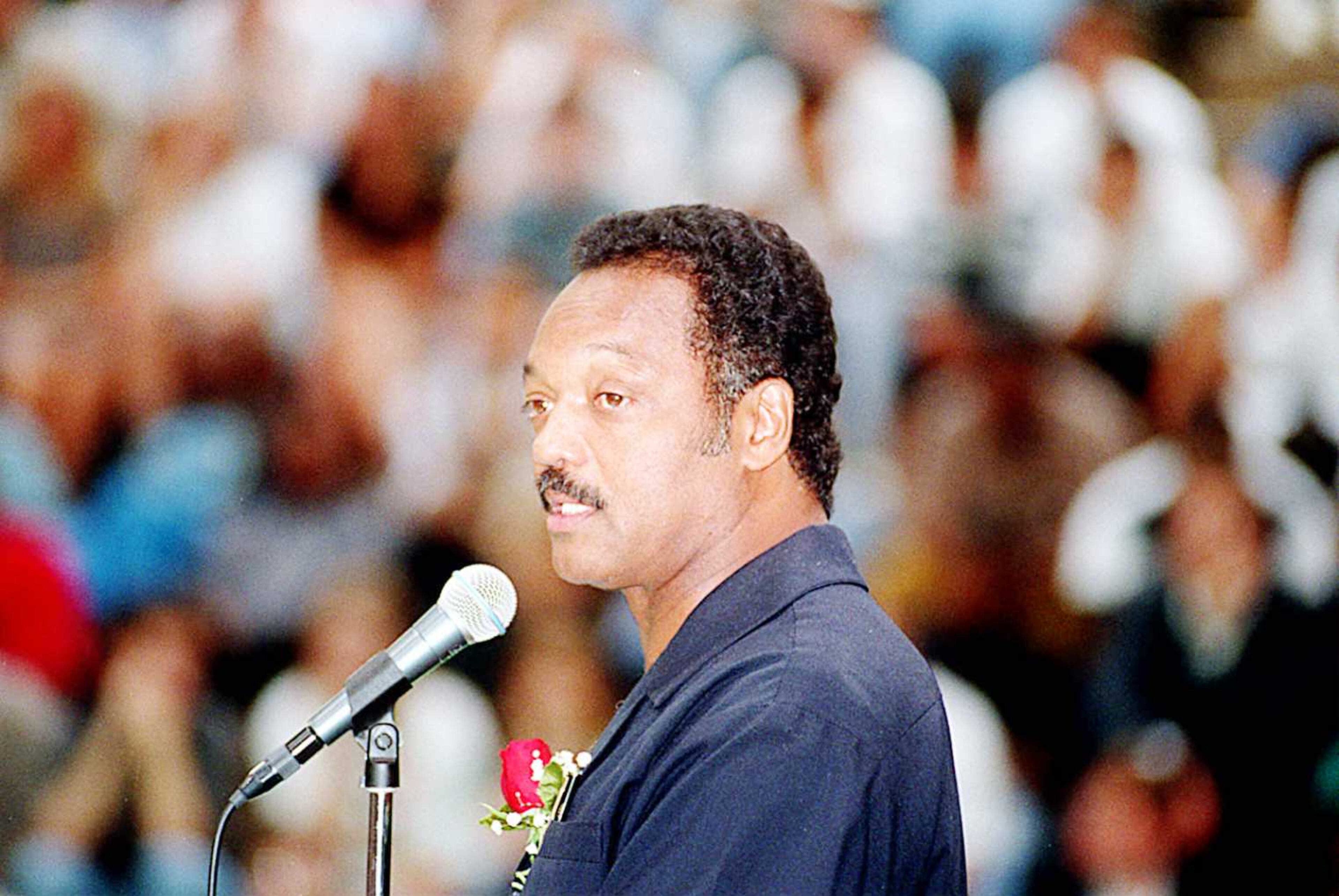 In this file photo, Jesse Jackson is pictured speaking to students at Campbell High in Smyrna. (AJC file photo)