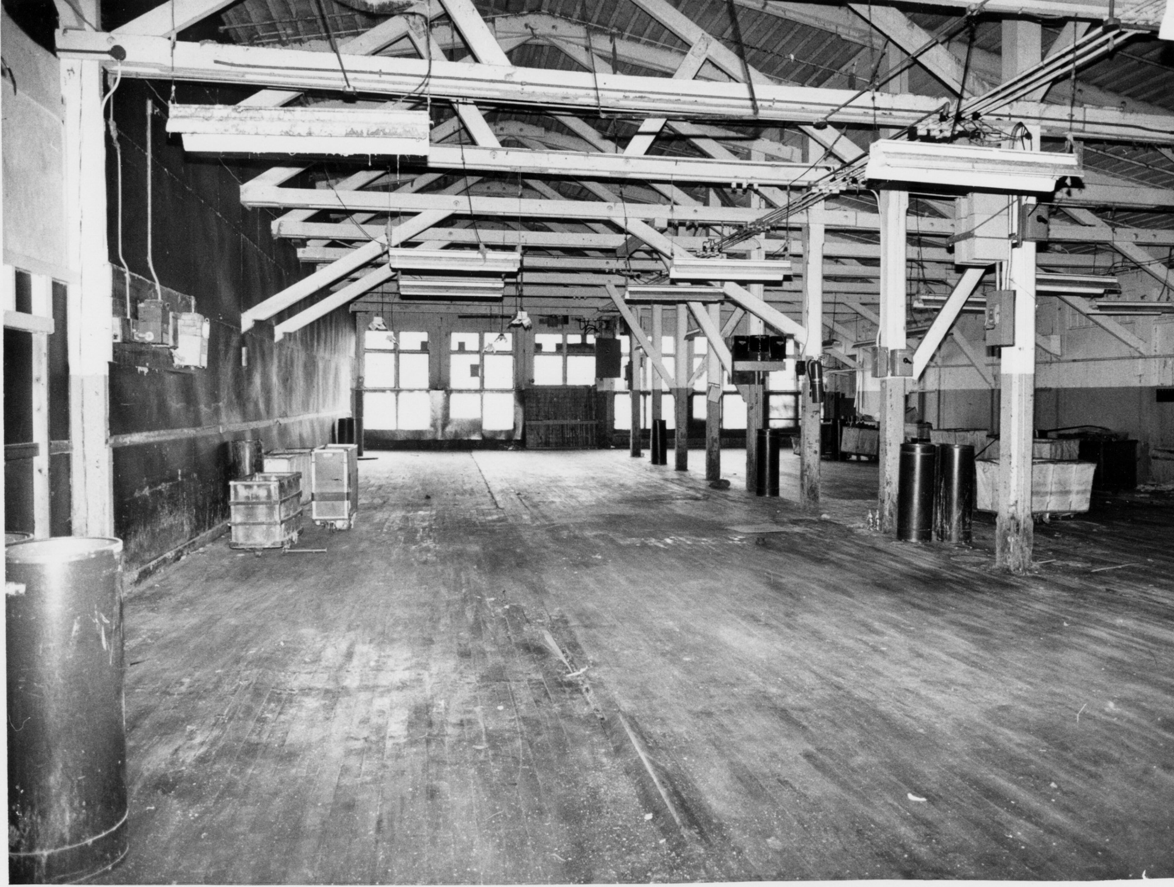 Interior of the century-old Southern Mills on Big Creek in Roswell in July 1981. The mill was closed in 1975.