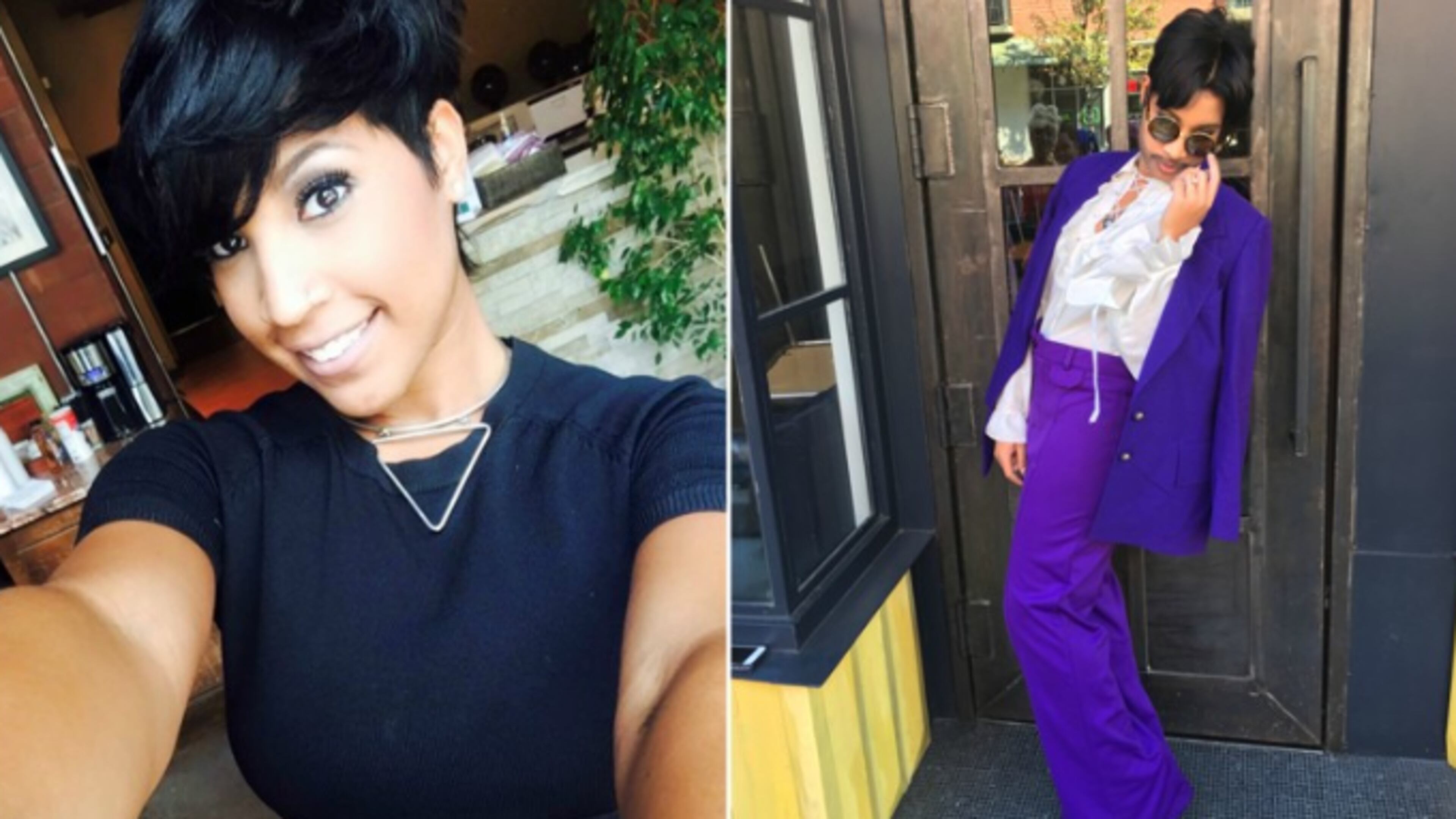 Atlanta stylist Talaya Render dressed up as Prince for Halloween for her company costume contest and looked eerily similar to the late legend.