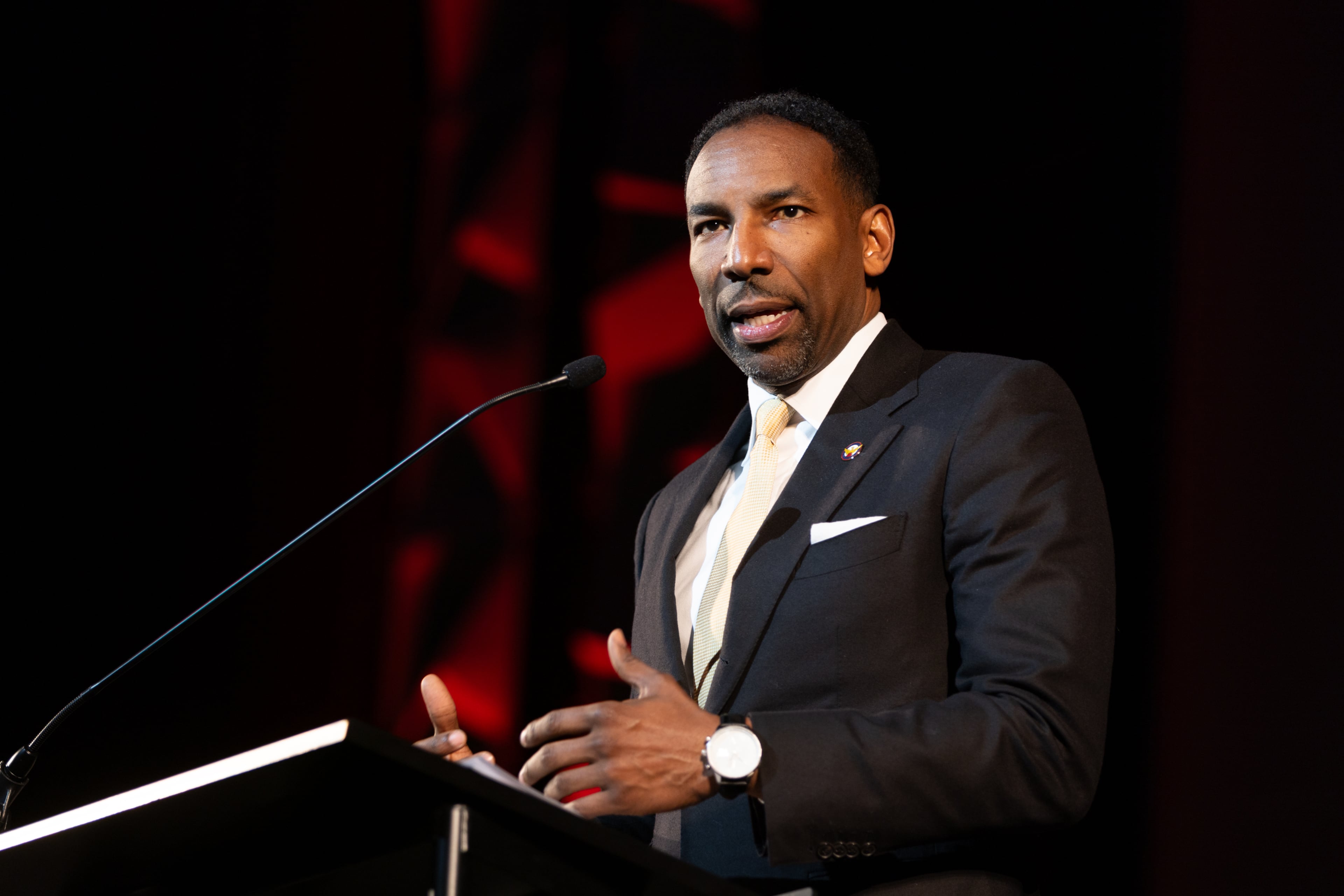 Mayor Andre Dickens, who is running for reelection, warned recently a property tax hike might be unavoidable in the years ahead. (Arvin Temkar/AJC)