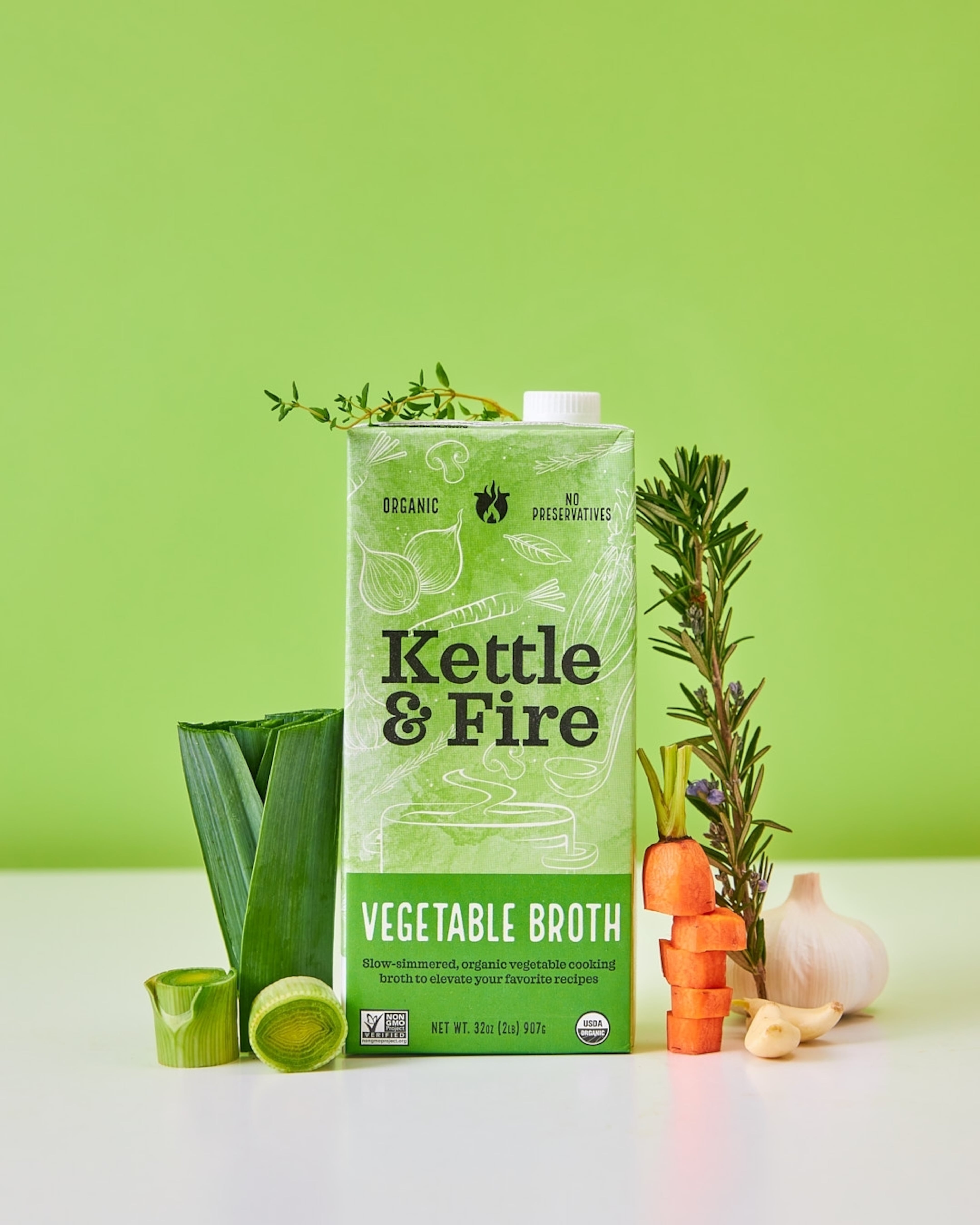 Organic vegetable cooking broth. (Courtesy of Kettle & Fire)