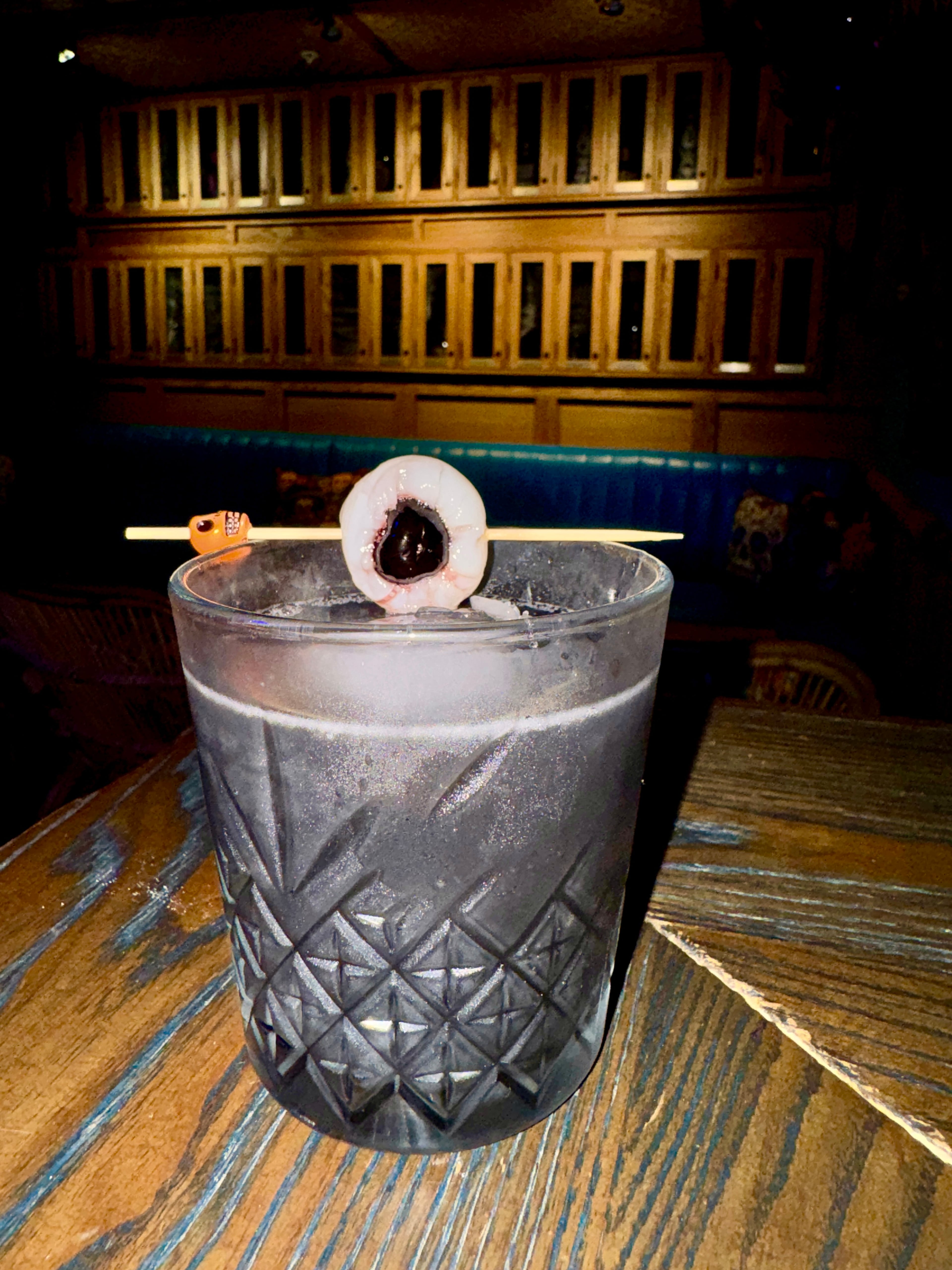 The Forgotten Eye at Maya Speak-Tiki stirs together aged tequila, mezcal and blackberry liqueur. (Courtesy of Maya Speak-tiki)