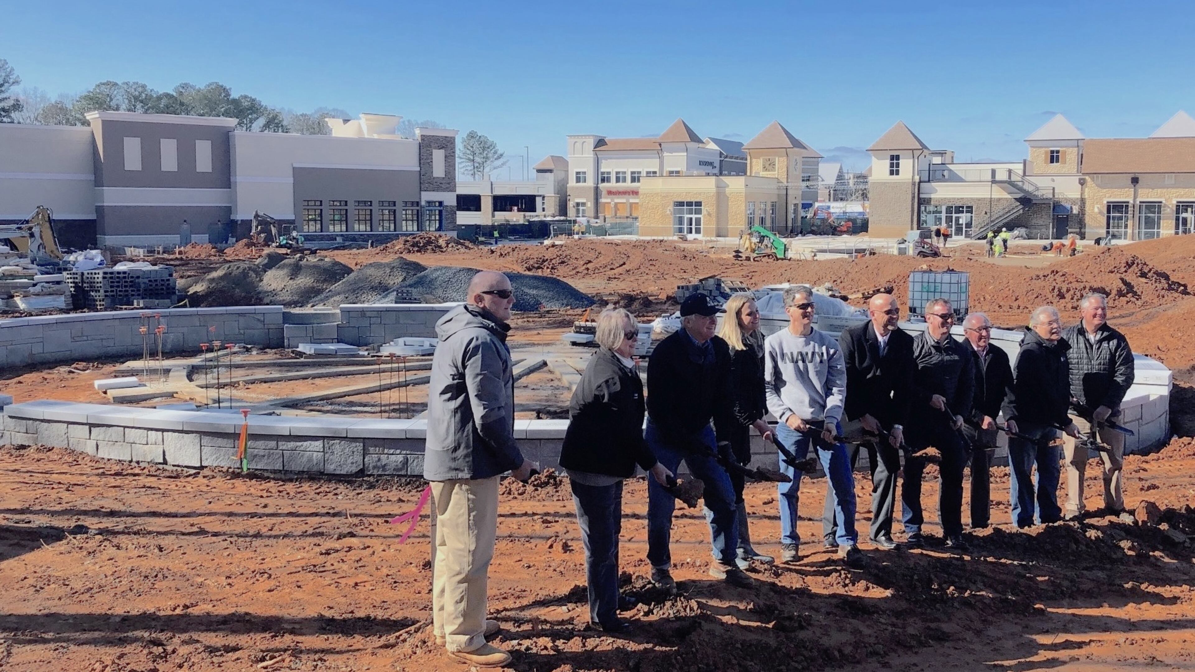 The Peachtree Corners Veterans Monument Association hosted a groundbreaking ceremony Jan. 14 to officially establish construction at the new site. (Photo by Karen Huppertz for the AJC)