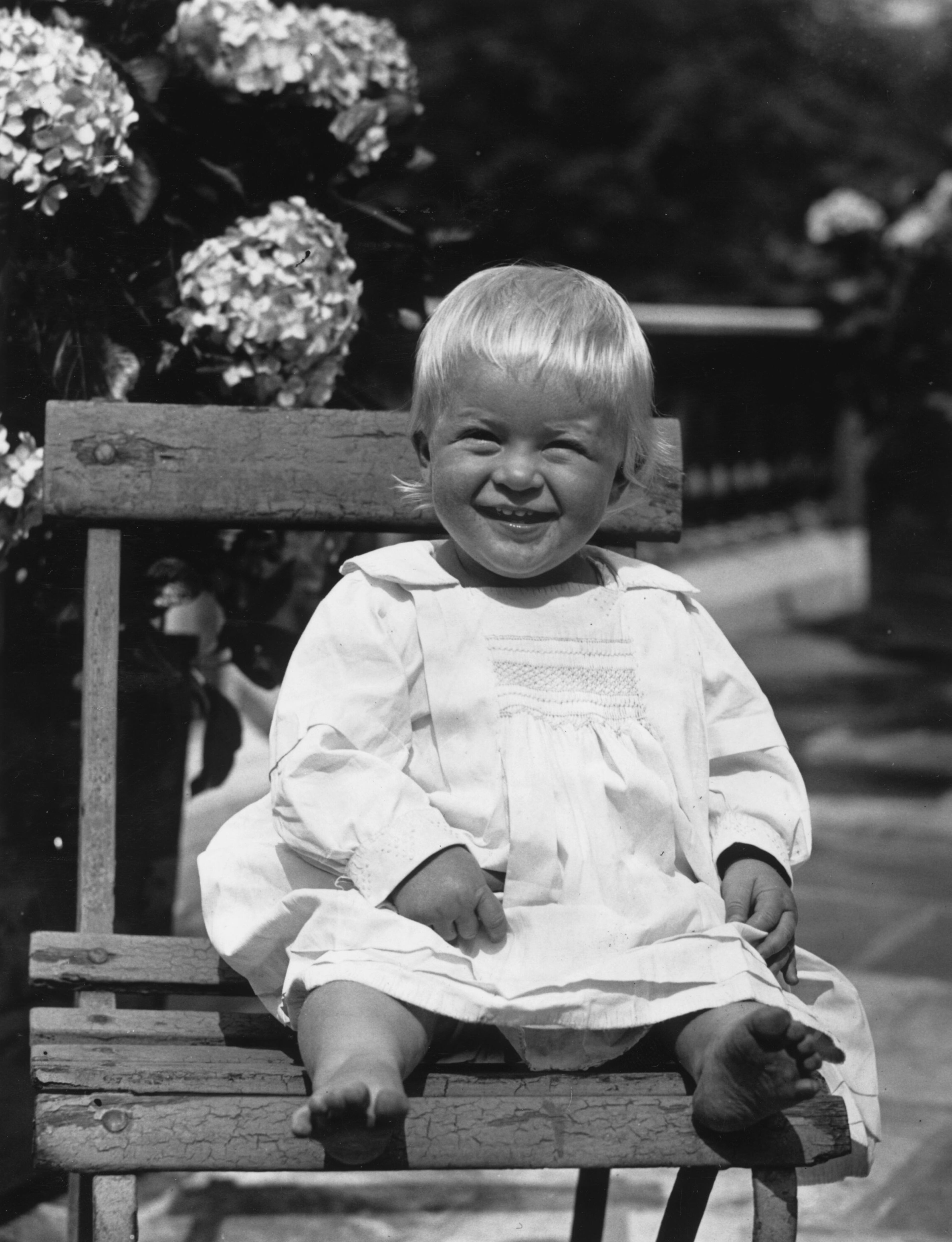 Prince Philip of Greece, later Duke of Edinburgh, as a toddler, July 1922. (Photo by Hulton Archive/Getty Images)