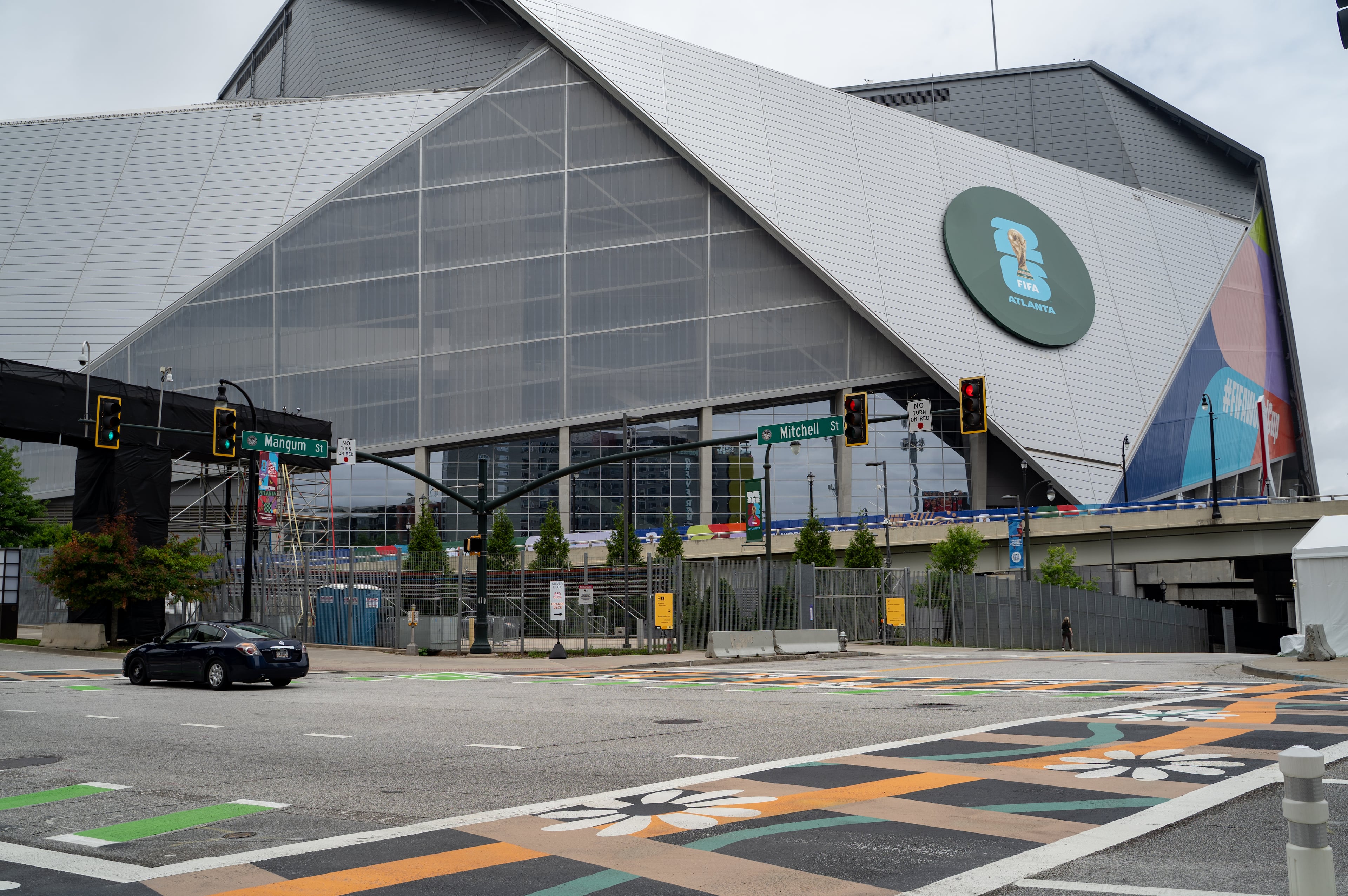 FIFA prep around downtown Atlanta, Georgia
