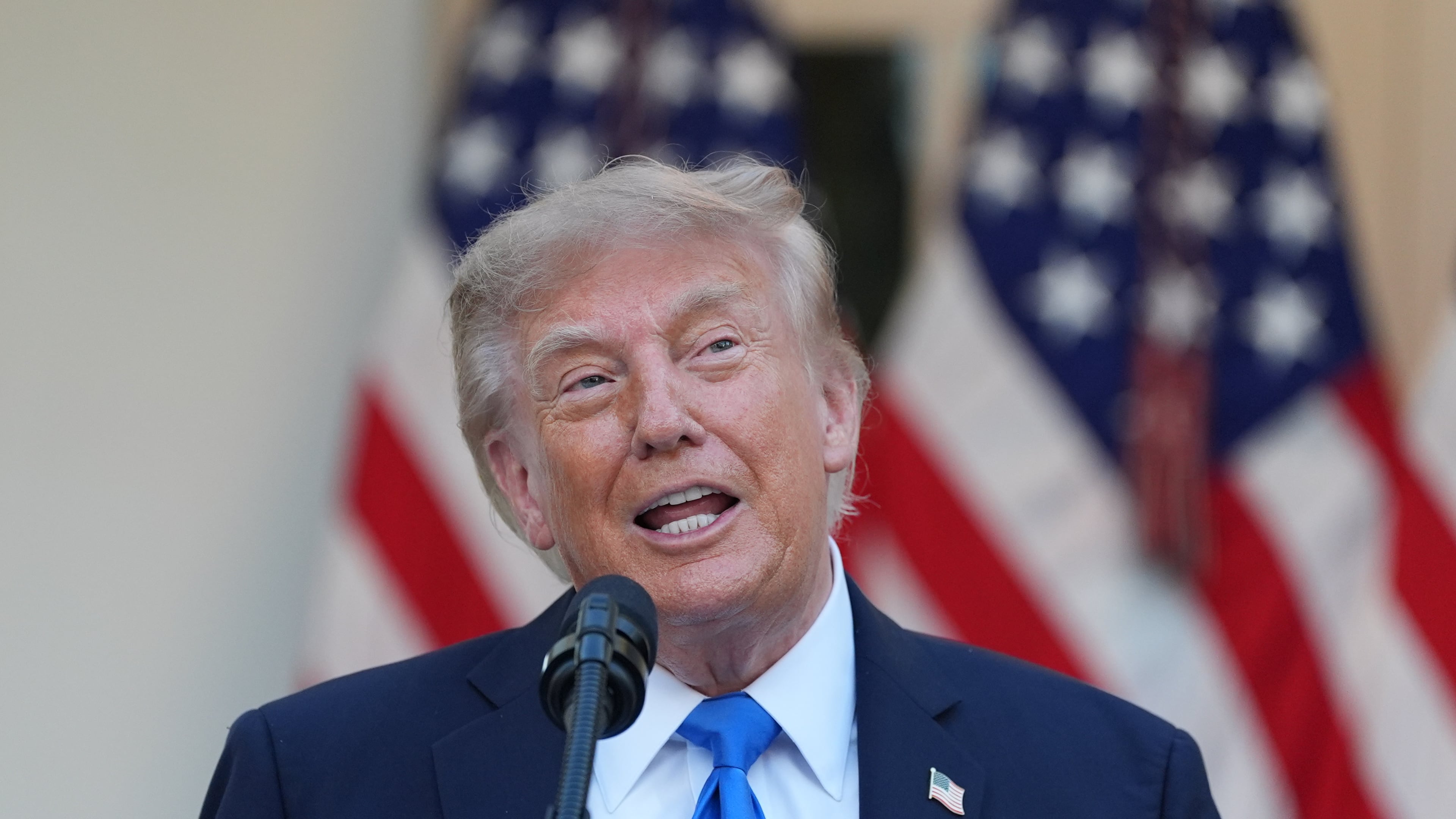 President Donald Trump speaks during an event with Republican lawmakers in the Rose Garden of the White House, Wednesday, Sept. 2, 2026, in Washington. (AP Photo/Alex Brandon)