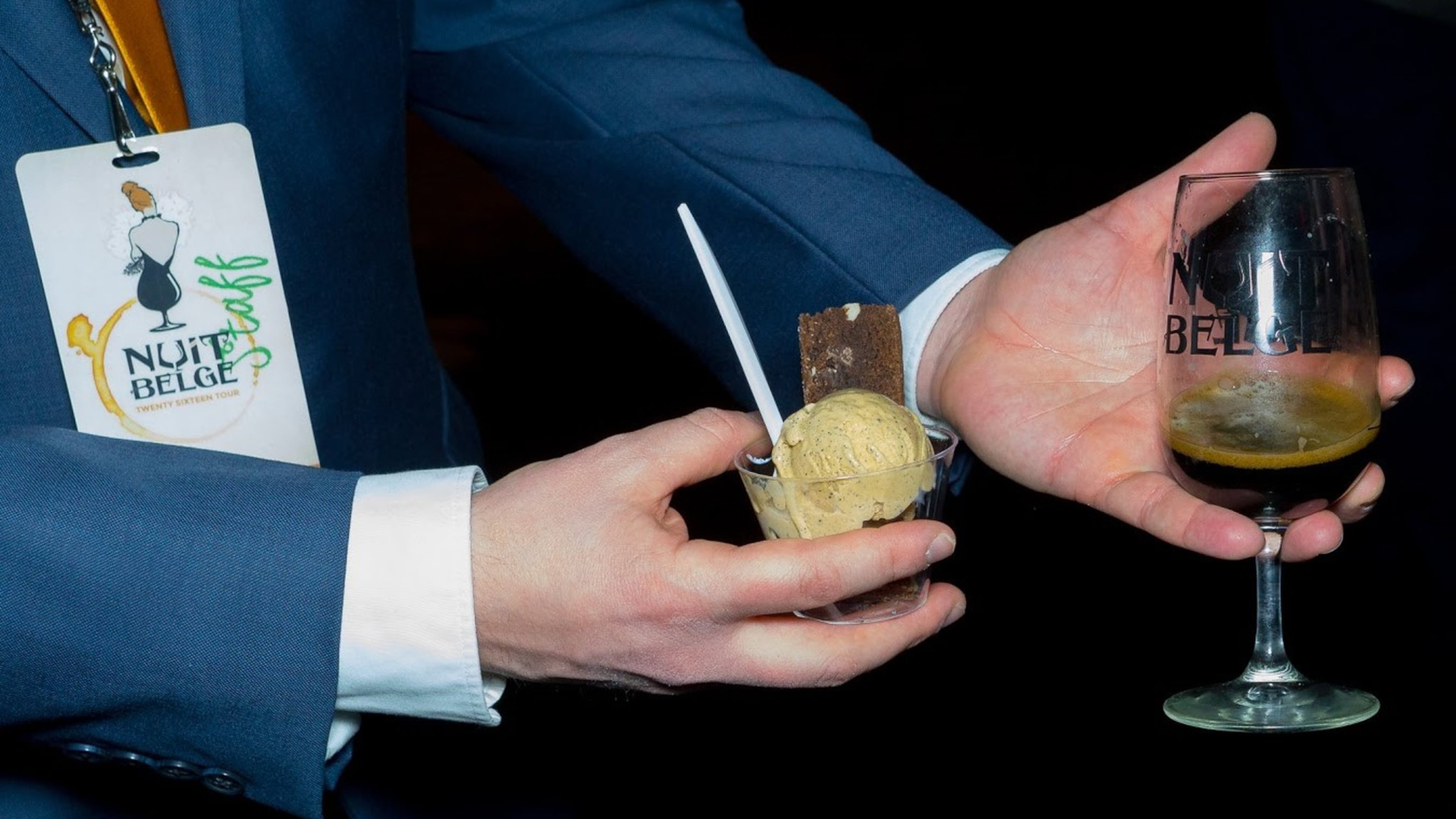 A dessert and dark Belgian beer pairing at the 2016 Nuit Belge tasting at in Atlanta. CONTRIBUTED BY: Nuit Belge.