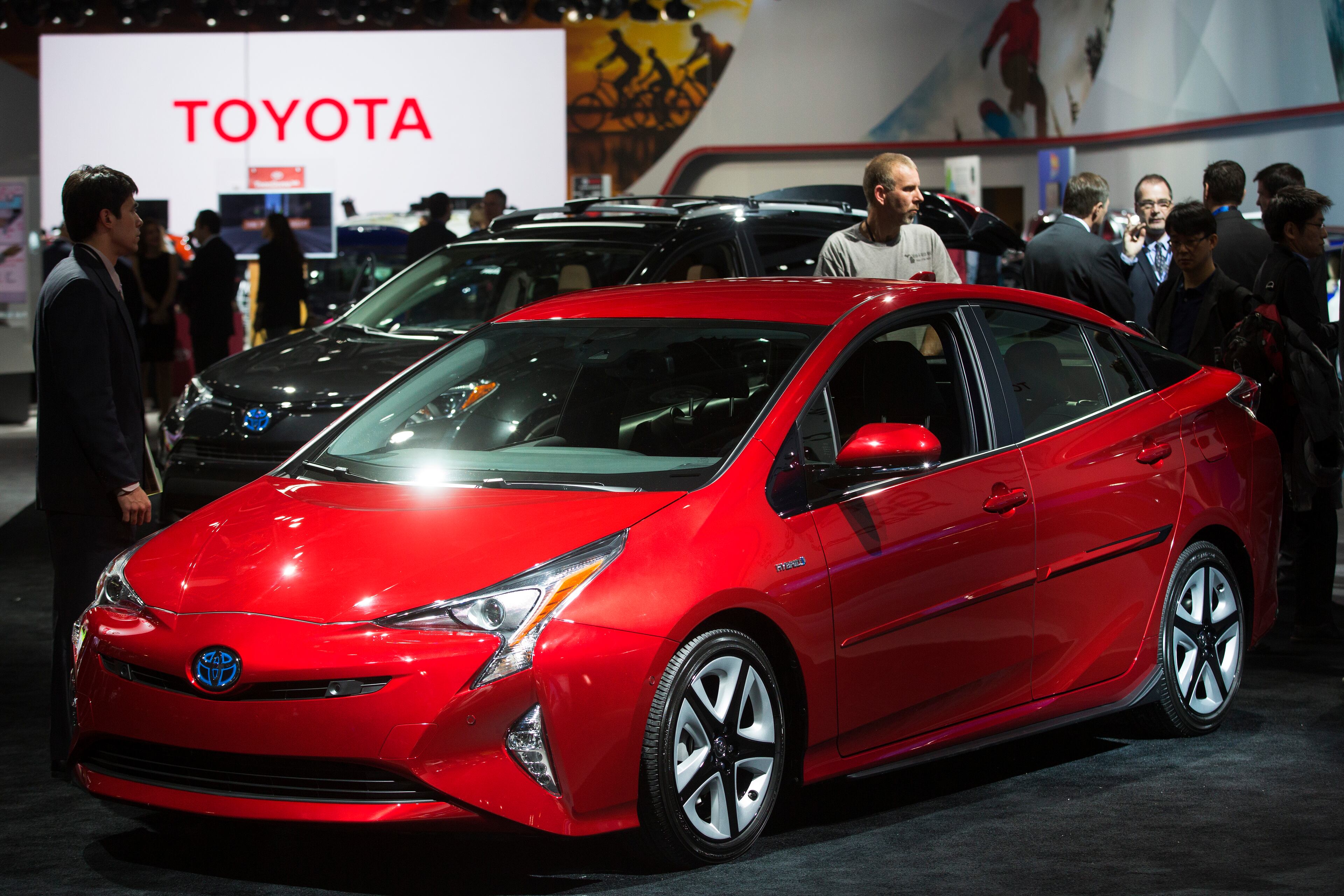 DETROIT, MI - JANUARY 12: The 2016 Toyota Prius hybrid on display at the North American International Auto Show in Detroit, Michigan. Toronto Star/Todd Korol (Todd Korol/Toronto Star via Getty Images)