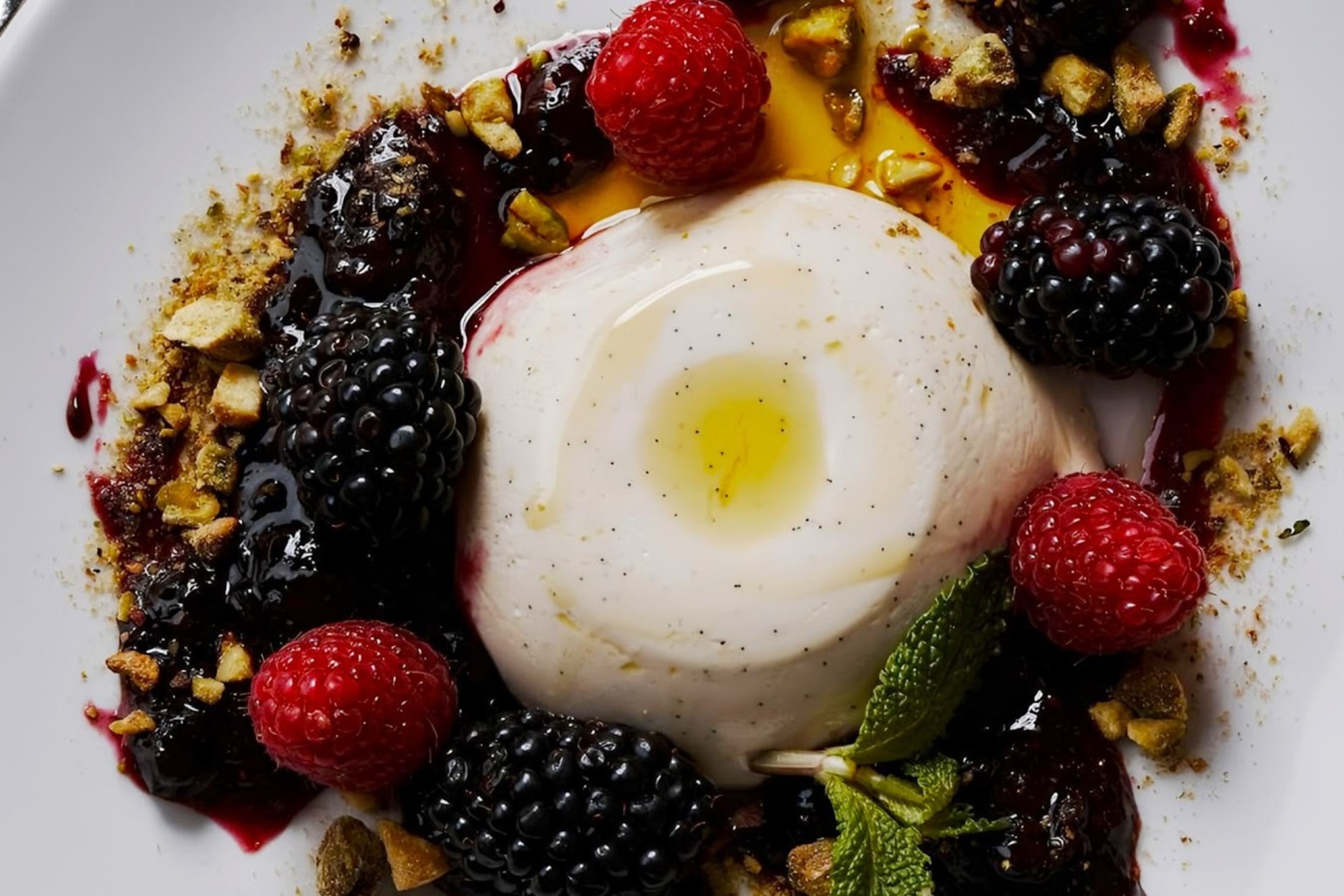 La Grotta Ristorante Italiano’s Panna Cotta. (Courtesy of Andrew Thomas Lee)