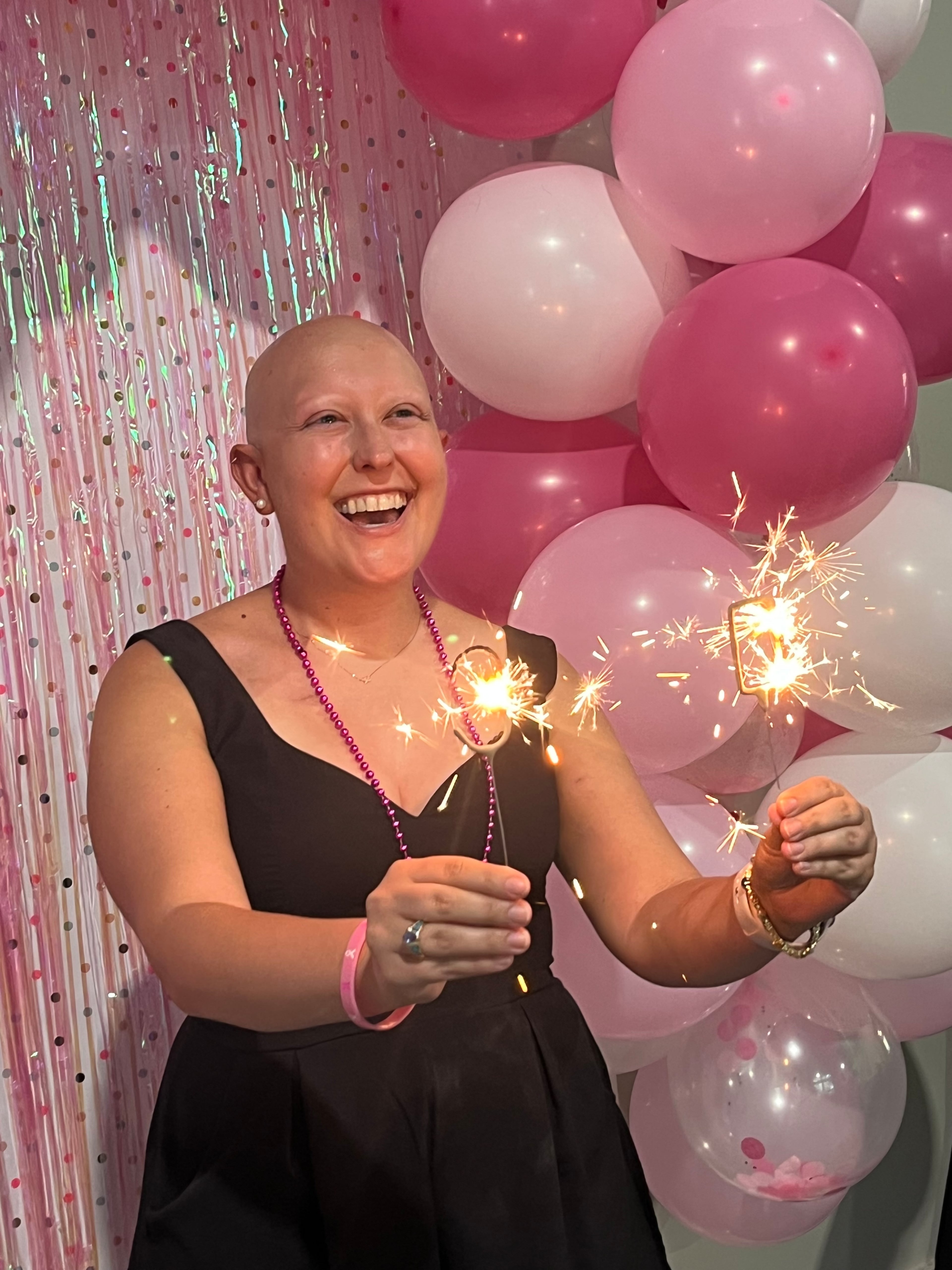 Heather Tucker celebrates her 30th birthday, two years after her breast cancer diagnosis. (Courtesy of Brandon Johnson)