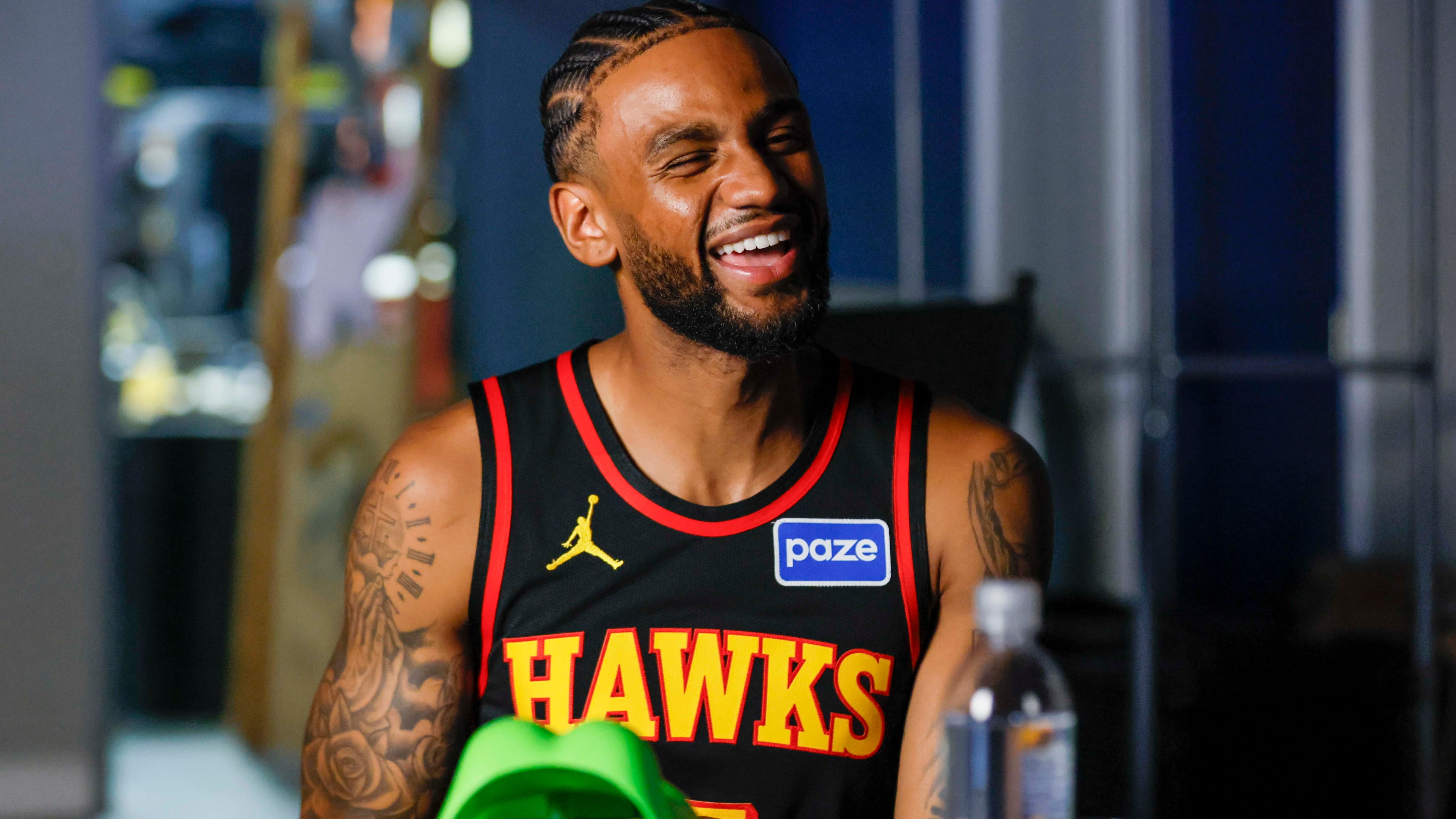 New Atlanta Hawks guard Nickeil Alexander-Walker is building deeper relationships with his teammates on and off the court. (Miguel Martinez/AJC)
