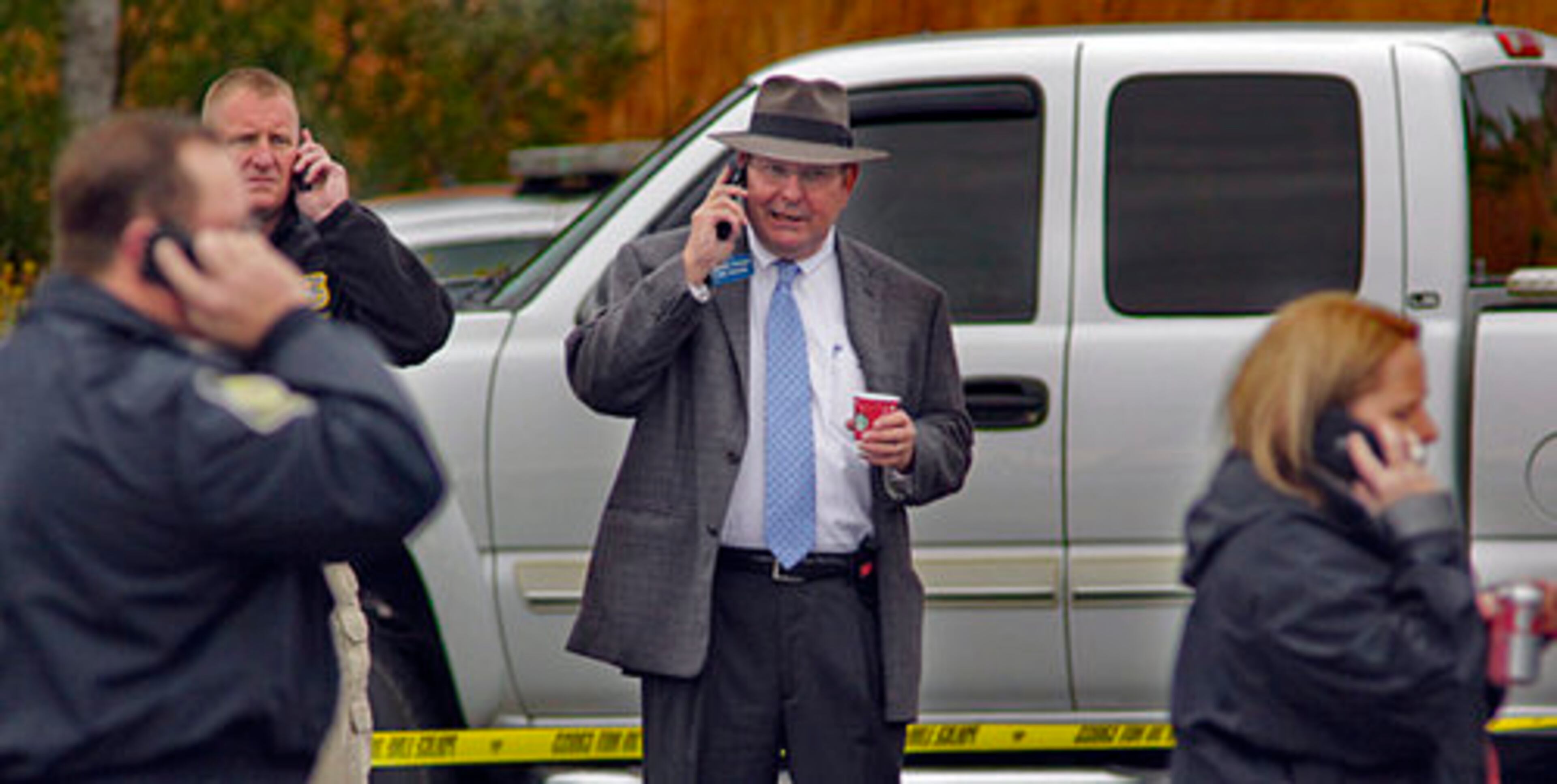 GBI Director, Vernon Keenan (center) directs operations Monday.