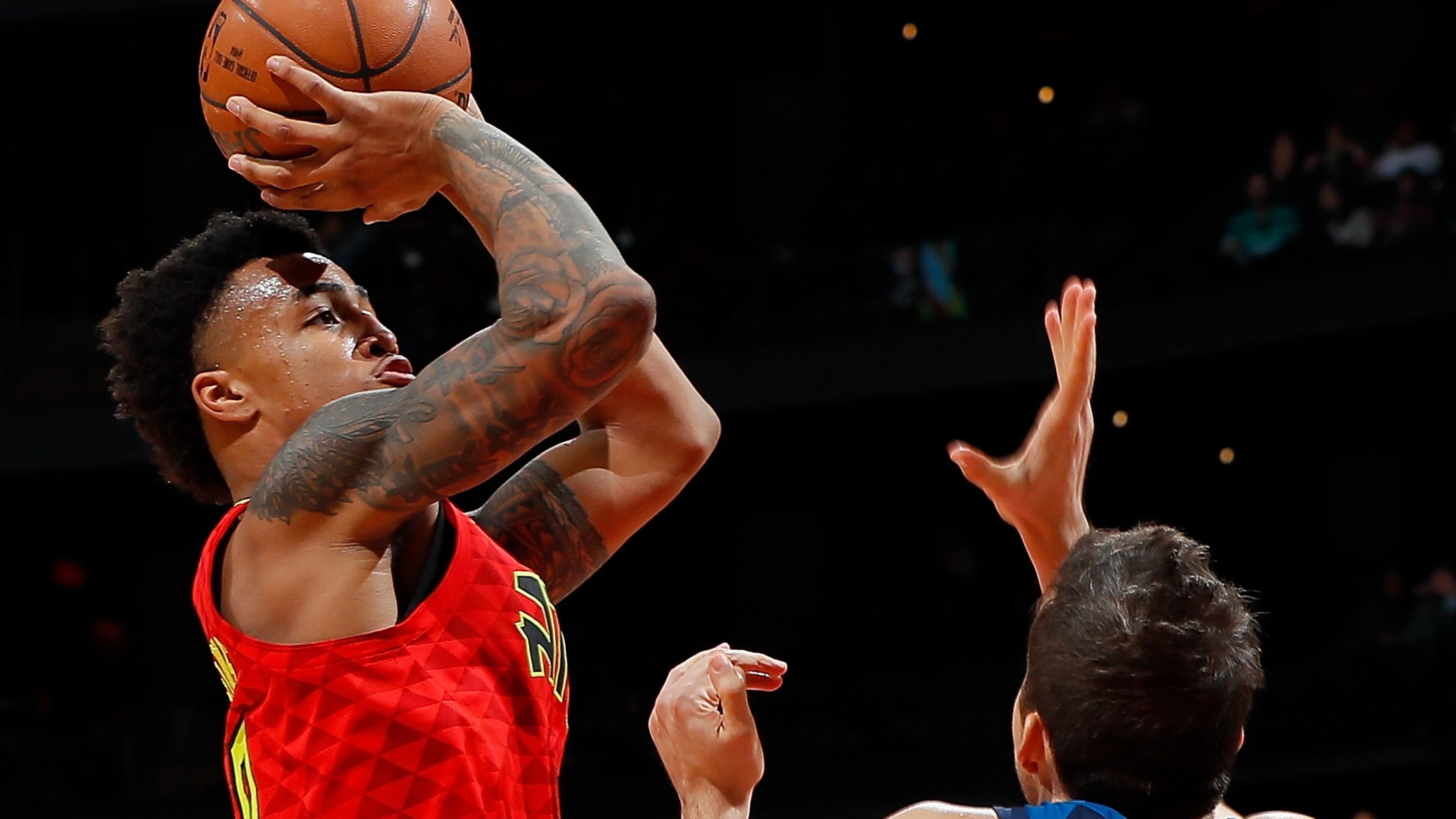 You might see John Collins taking more 3-pointers next season. (Photo by Kevin C. Cox/Getty Images)