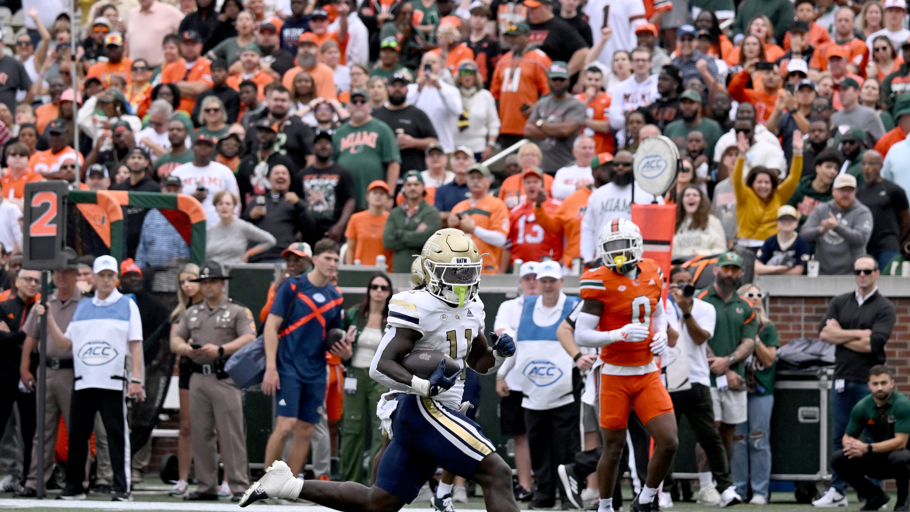 In 2023, Jamal Haynes moved from wide receiver to running back during preseason camp and went on to become the Yellow Jackets' first 1,000-yard rusher in six years. (Hyosub Shin/AJC)