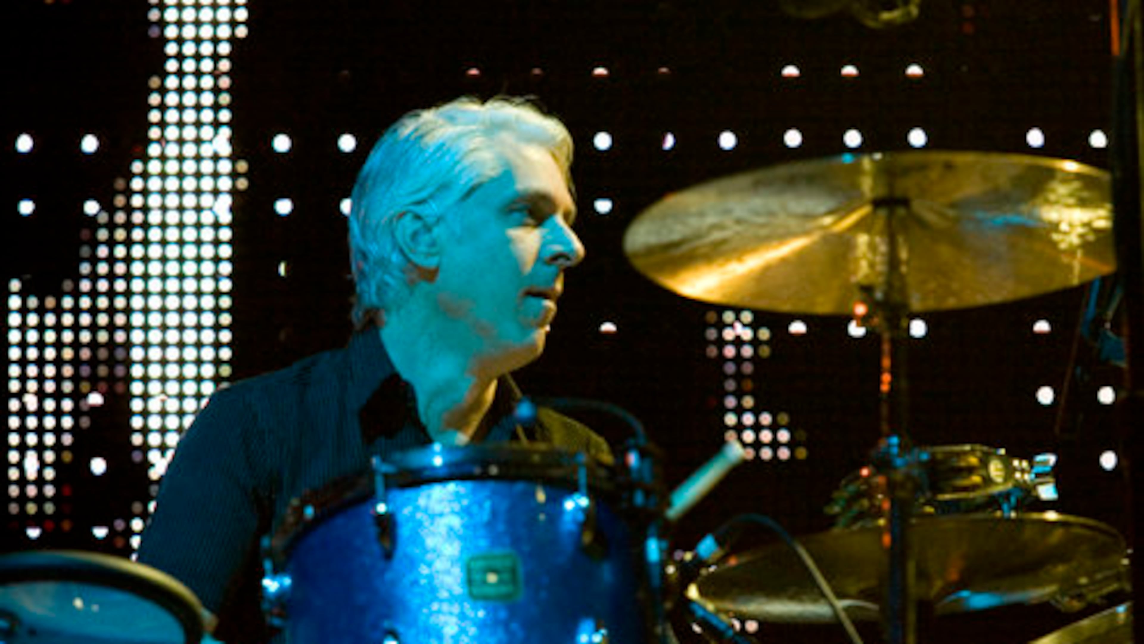 R.E.M. drummer Bill Rieflin, who also worked with Ministry, playing at Lakewood.