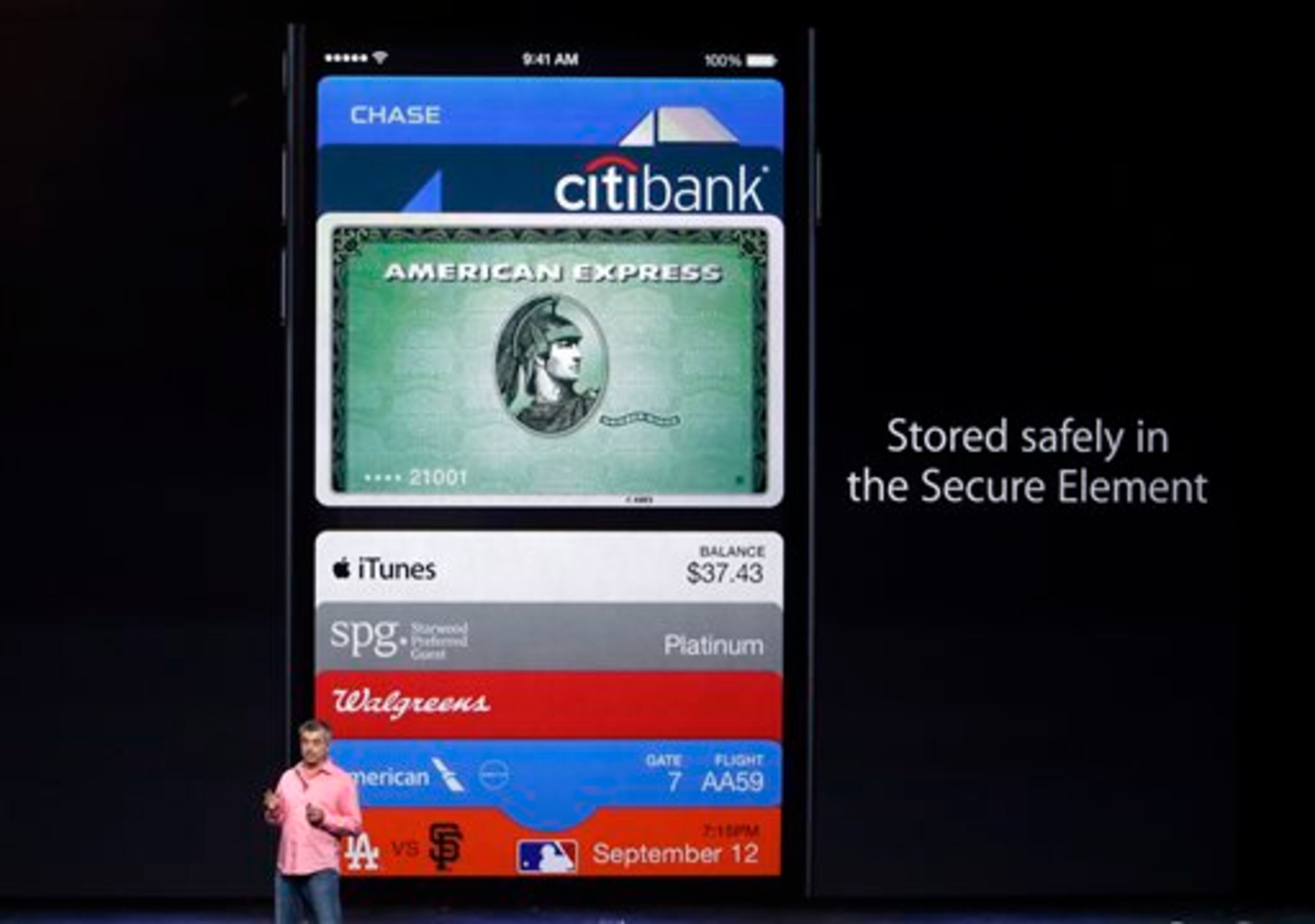 Eddy Cue, Apple Senior Vice President of Internet Software and Services, discusses the new Apple Pay product on Tuesday, Sept. 9, 2014, in Cupertino, Calif. (AP Photo/Marcio Jose Sanchez)