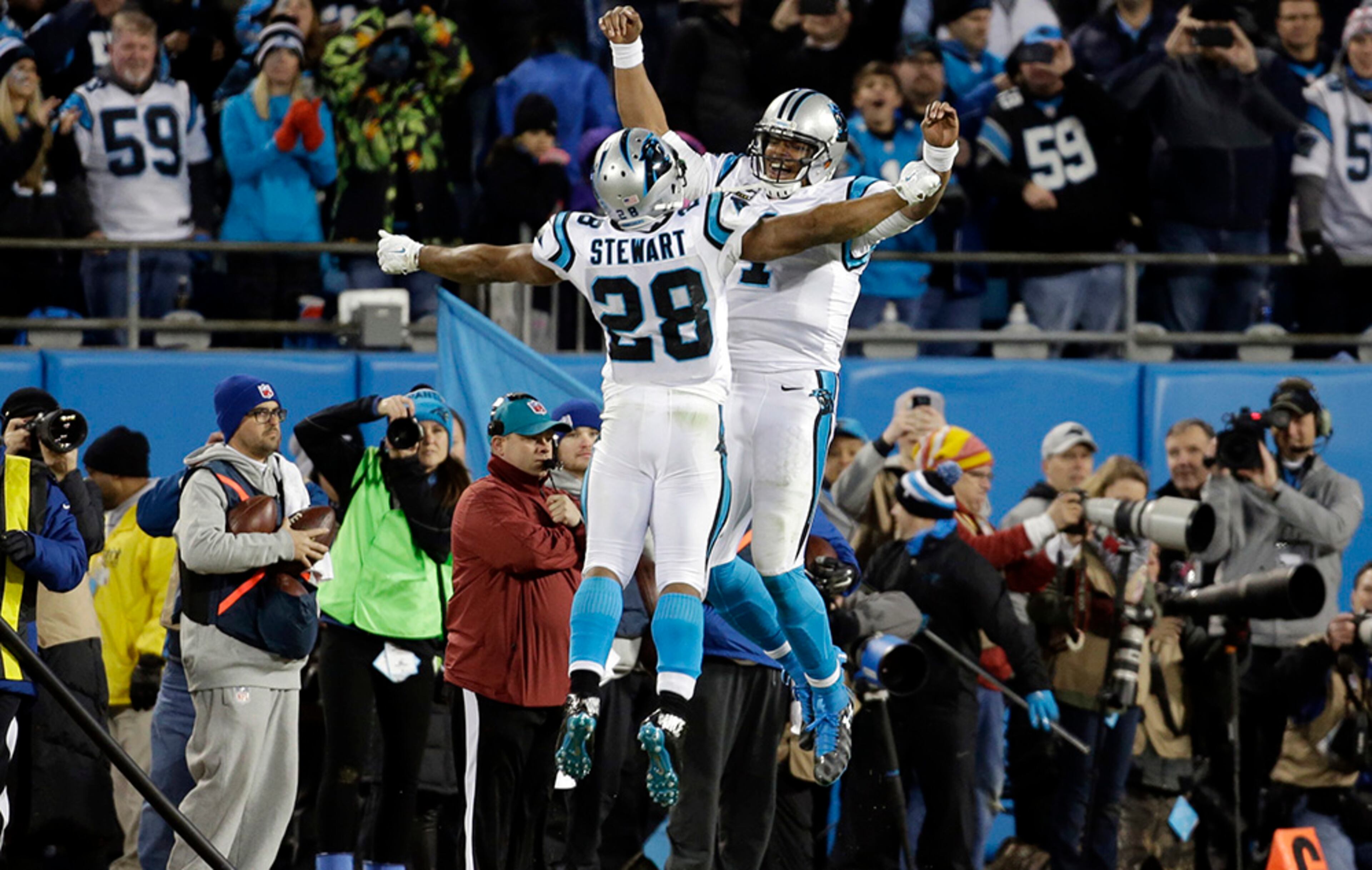 Over/under on number of Cam Newton jump celebrations: 4