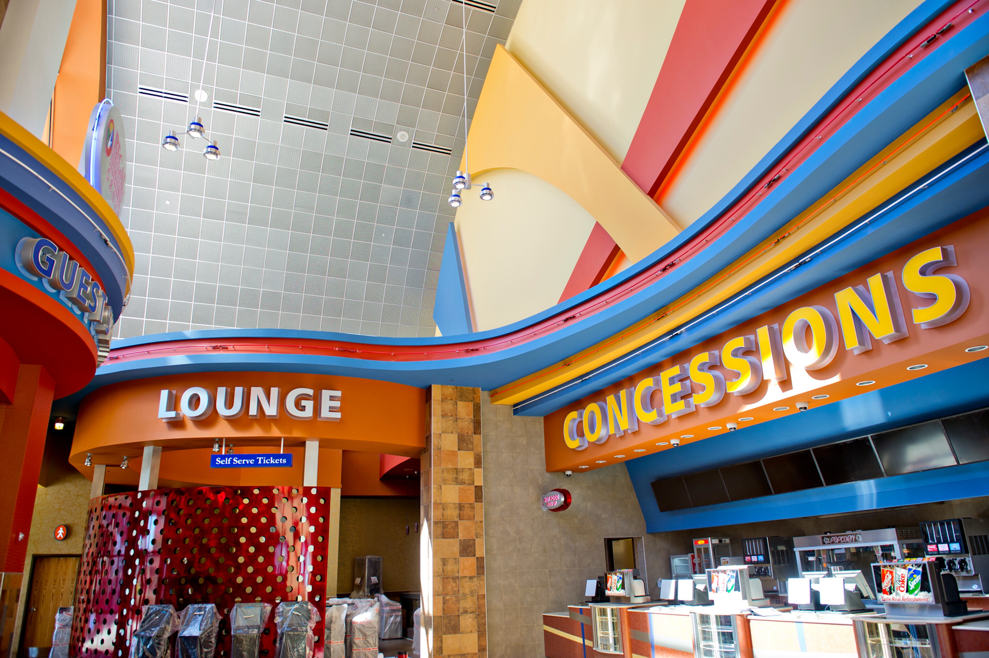 The lobby inside Regal Cinemas.