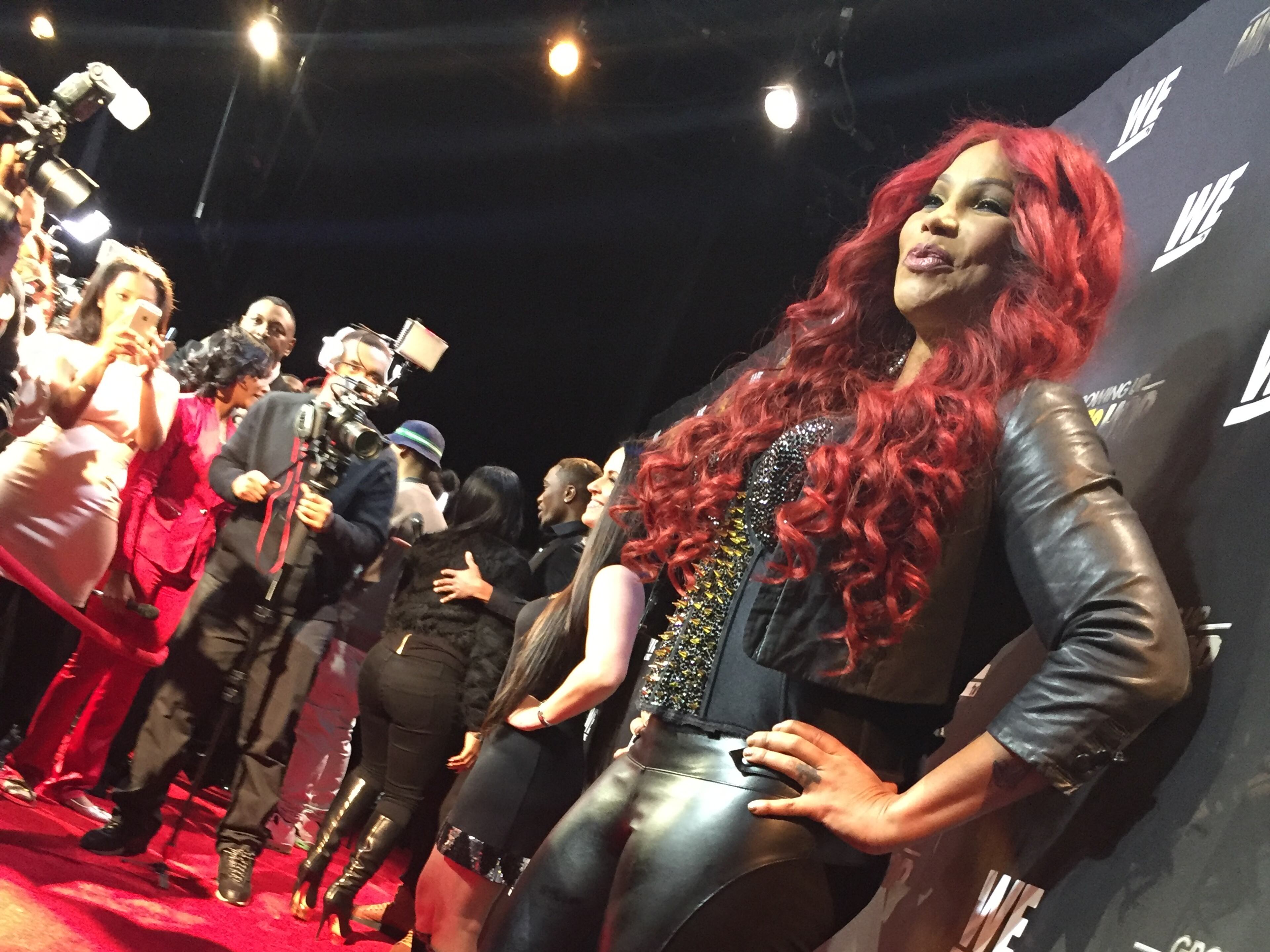 Sandra "Pepa" Denton of the hip-hop/rap duo Salt-N-Pepa posing for the camera at the WE-TV's "Growing Up Hip-Hop" red carpet premerie.