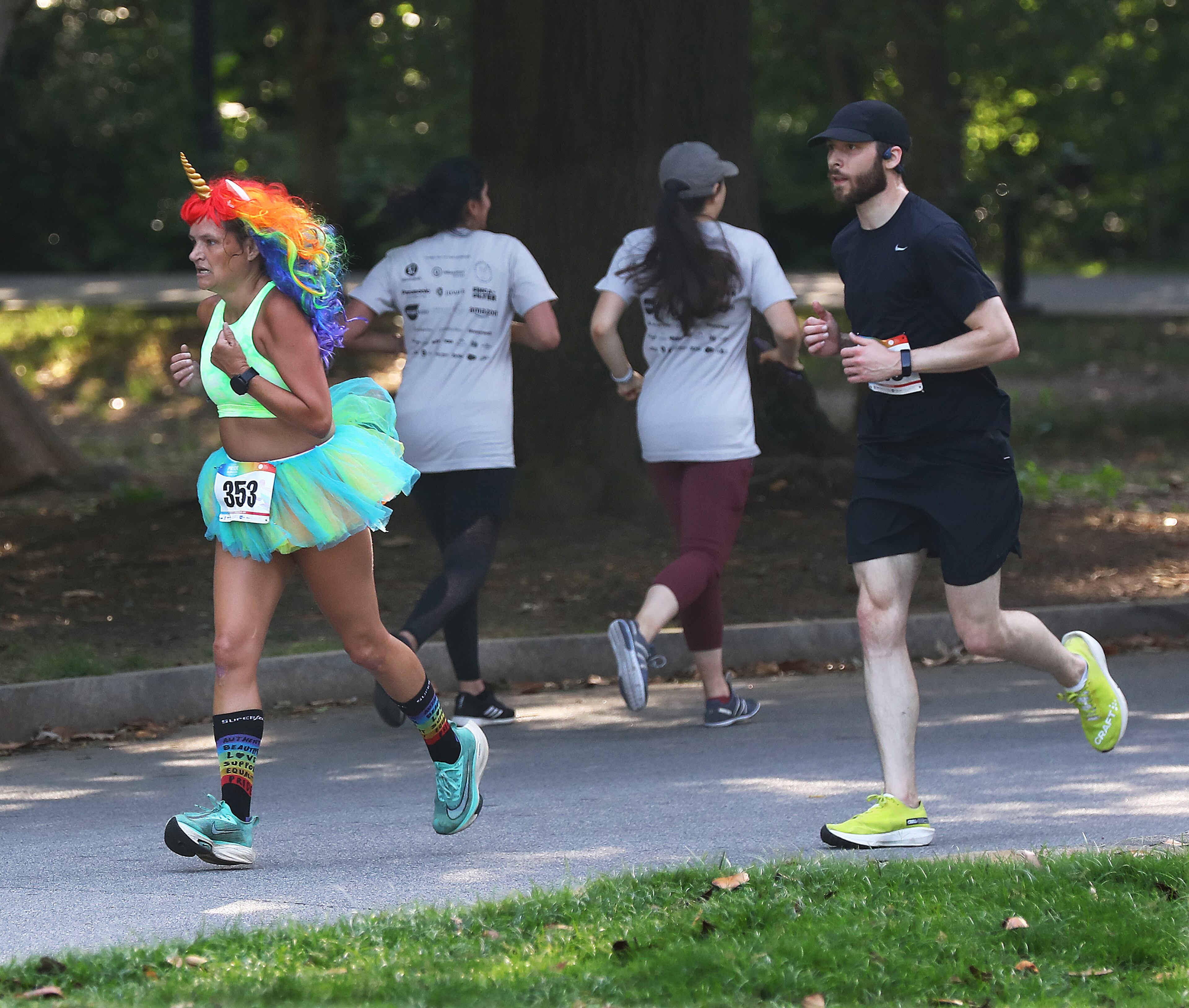 Runners make their way around Piedmont Park in the Atlanta Pride Run on Sunday, June 5, 2022, in Atlanta. “Curtis Compton / Curtis.Compton@ajc.com”