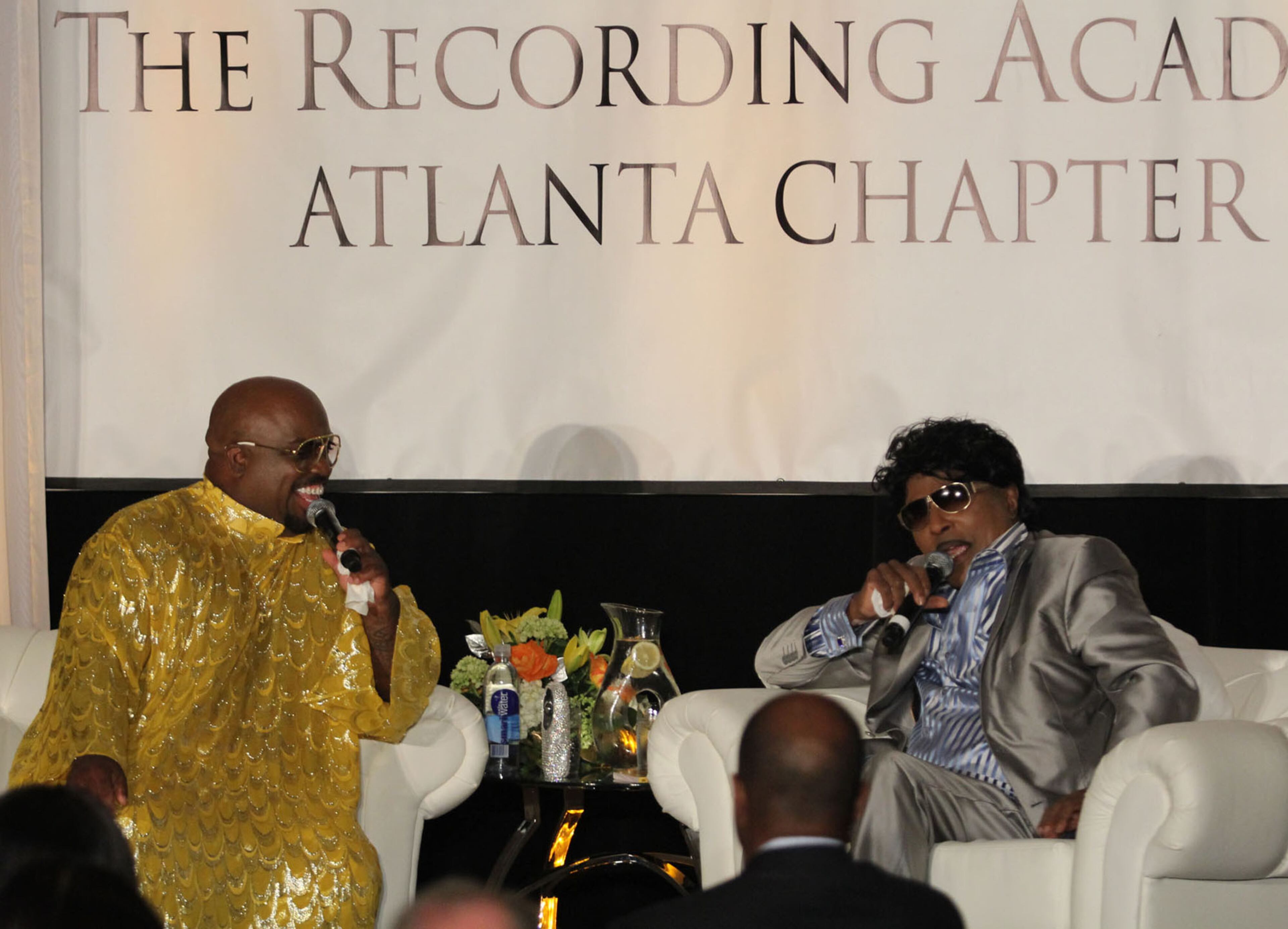 Atlanta singer Cee Lo interviews Little Richard for the debut of The Legacy Lounge presented by The Recording Academy Atlanta Chapter at the W Atlanta Downtown Sunday, Sept. 29, 2013.