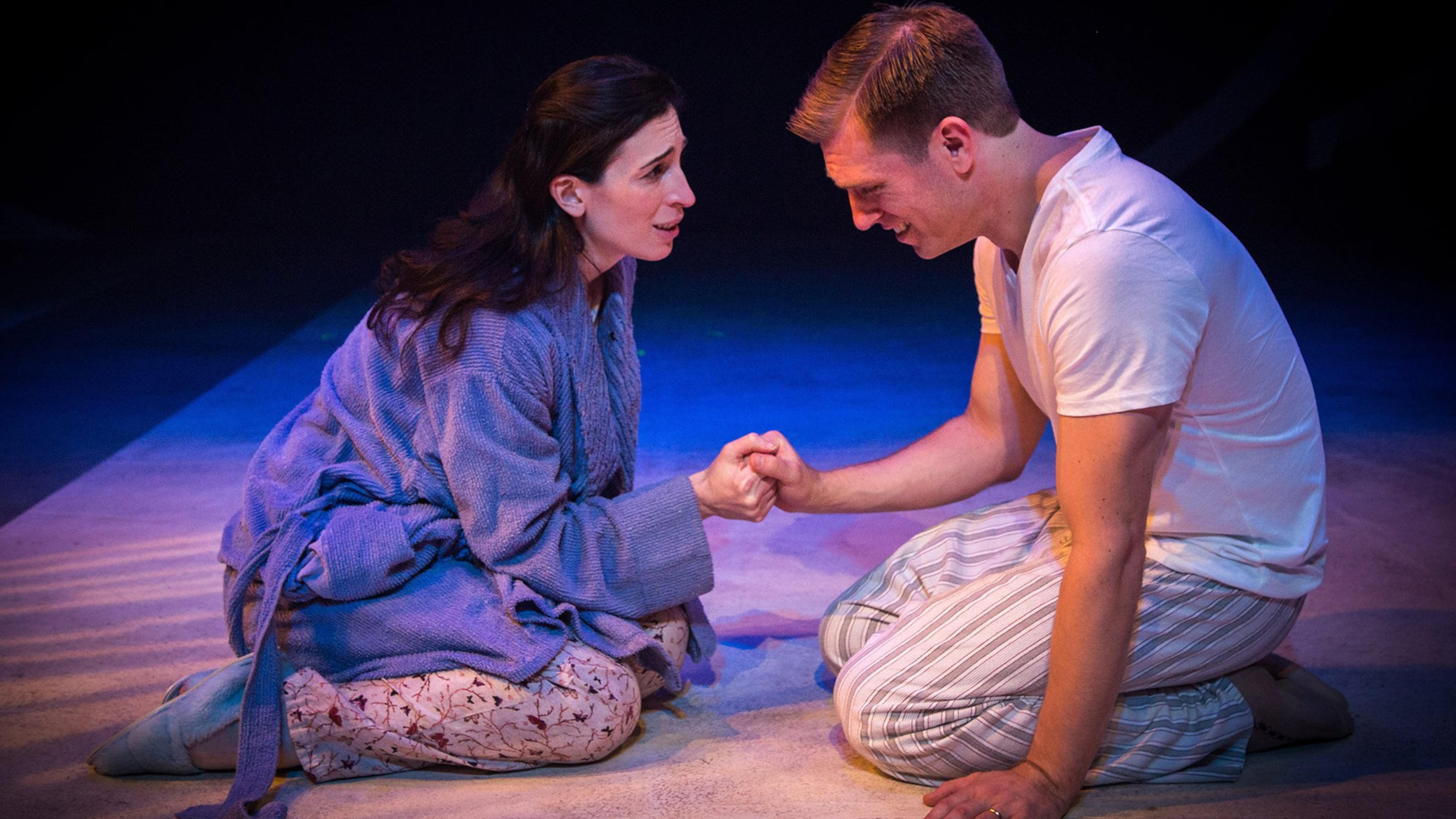 Tony Kushner’s two-part, seven-hour epic “Angels in America” at Actor’s Express features Cara Mantella and Joe Sykes. CONTRIBUTED BY CASEY GARDNER