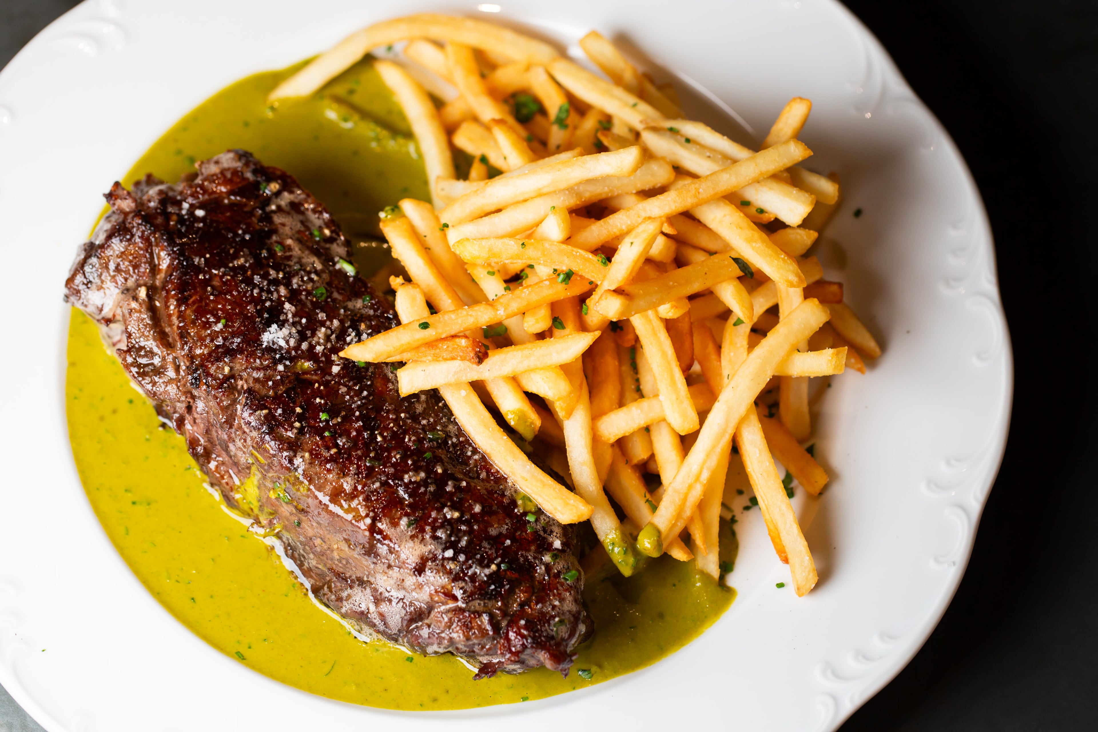 Steak frites at Brasserie Lundi in Midtown. (Courtesy of Hospitality HQ)