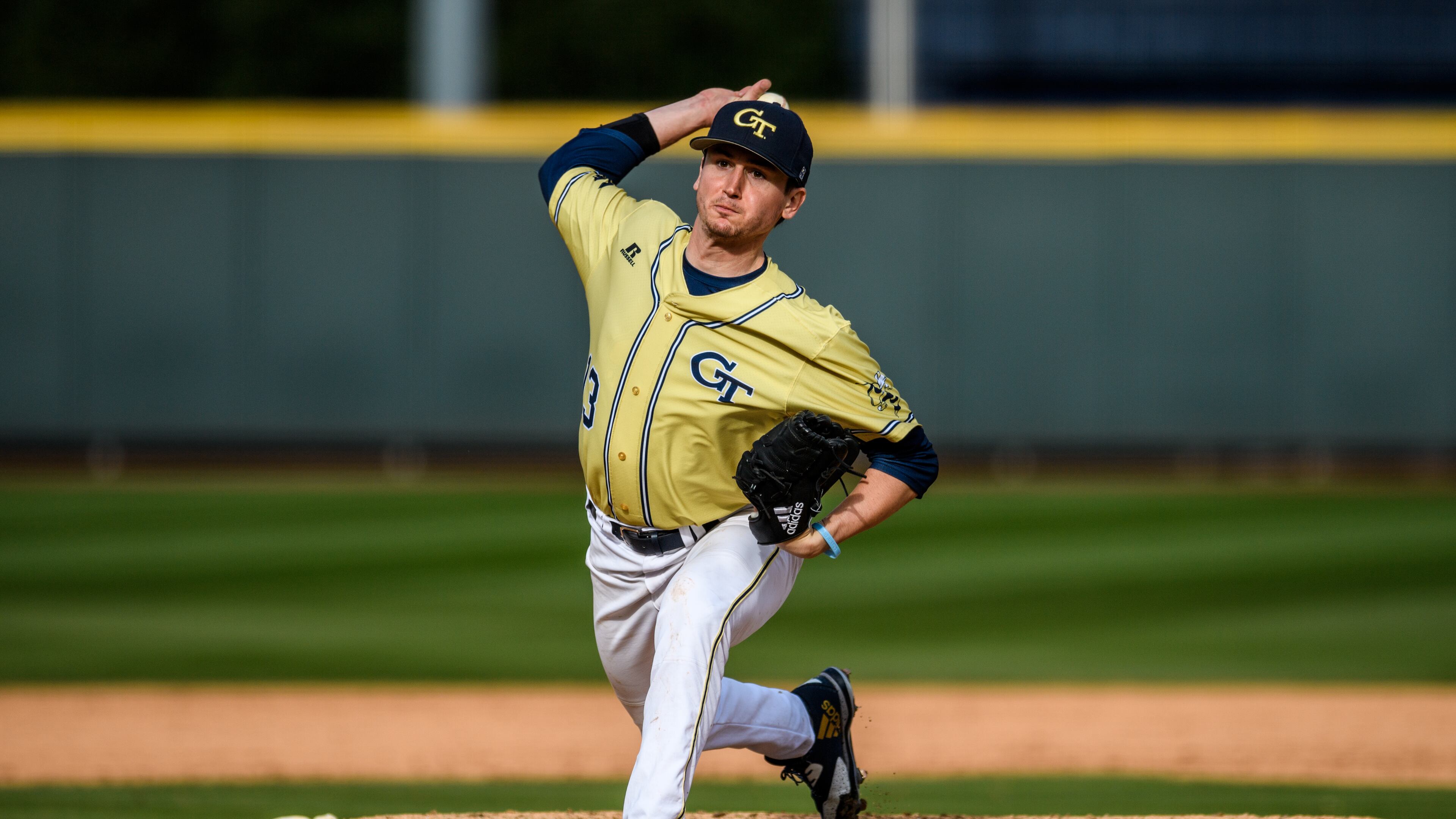 Georgia Tech pitcher Ben Schniederjans will start for the Yellow Jackets against rival Georgia Tuesday night at Russ Chandler Stadium. (Danny Karnik/Georgia Tech Athletics)