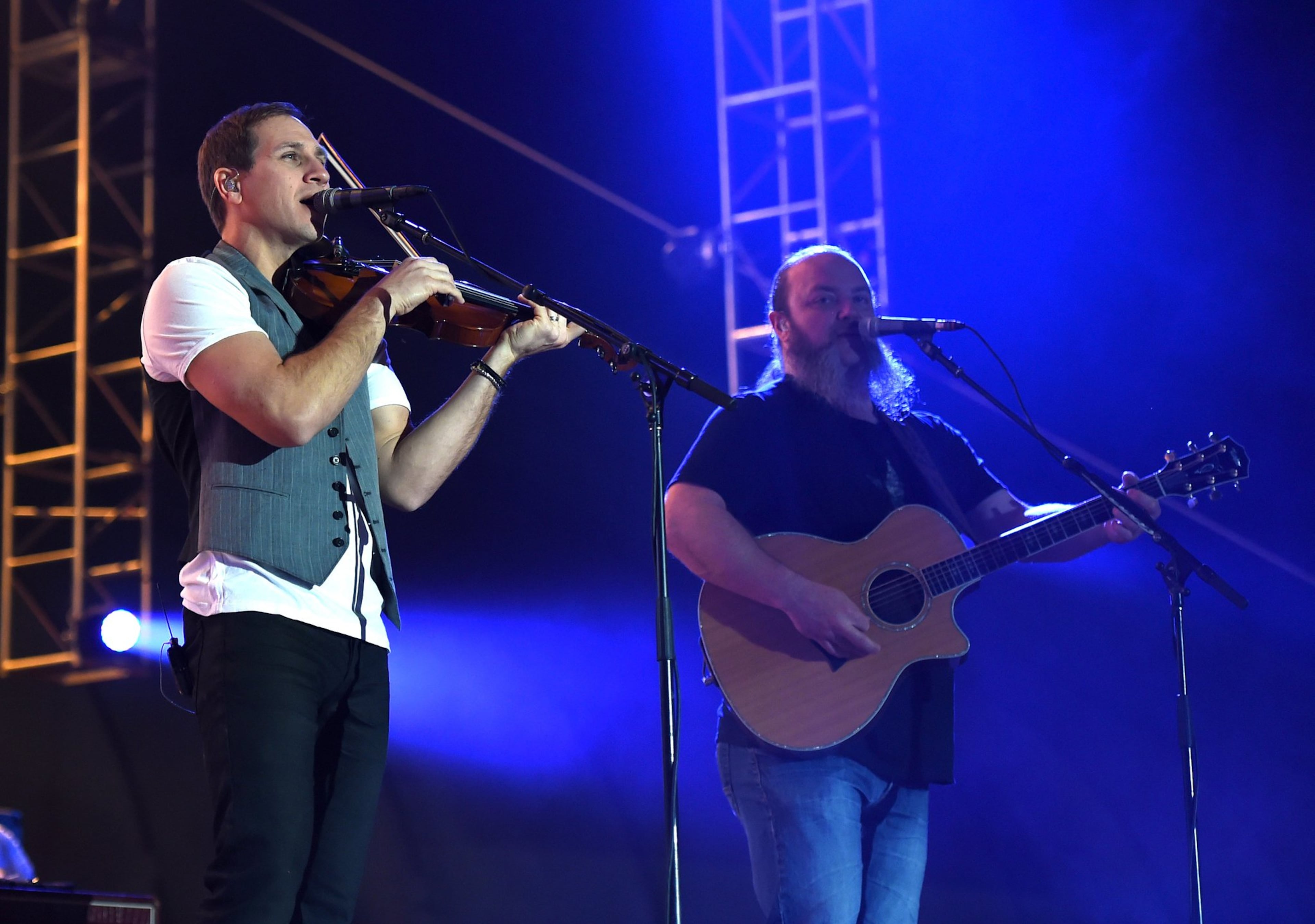 Zac Brown Band violinist Jimmy De Martini is an avid mixed martial arts athlete in his spare time, but says he now does "a lot of kickboxing with the bag...less stuff with the hands and combat," to avoid injury. Photo: Getty Images