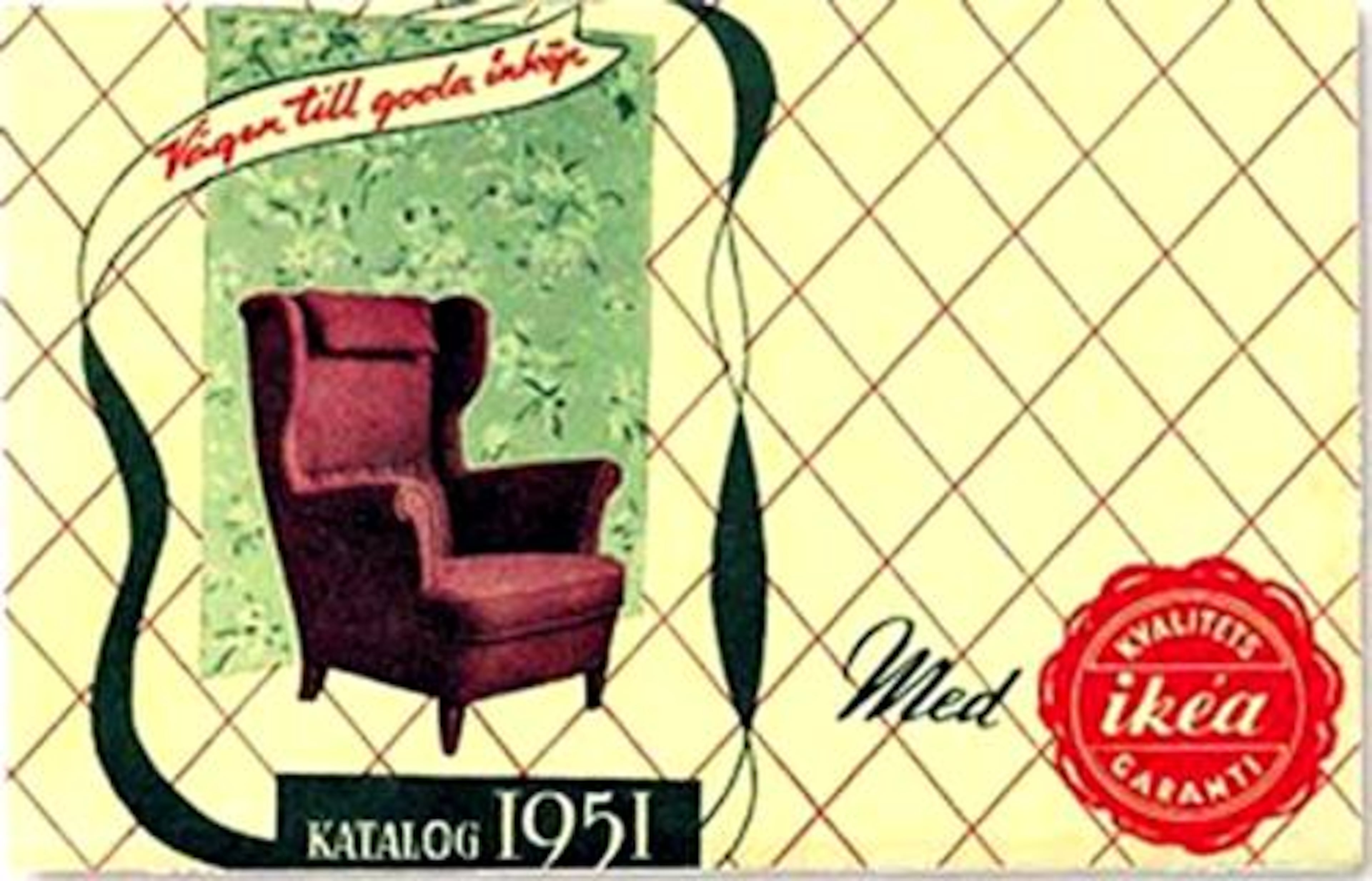 This is the front cover of one of the first IKEA mail-order catalogs, from 1951.