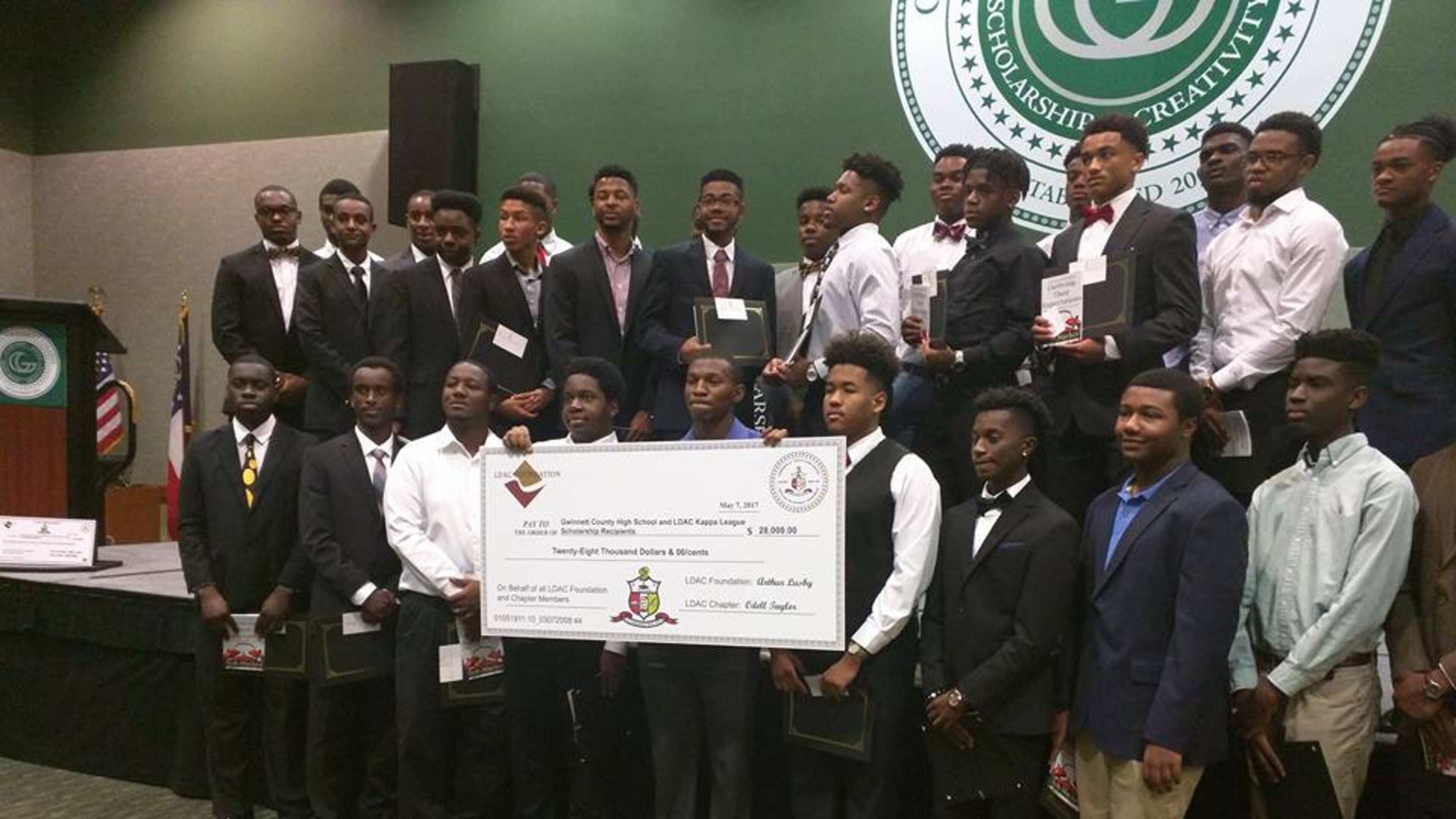 Last year was the sixth year the Lawrenceville-Duluth Alumni Chapter and Foundation of Kappa Alpha Psi Fraternity awarded scholarships. CONTRIBUTED
