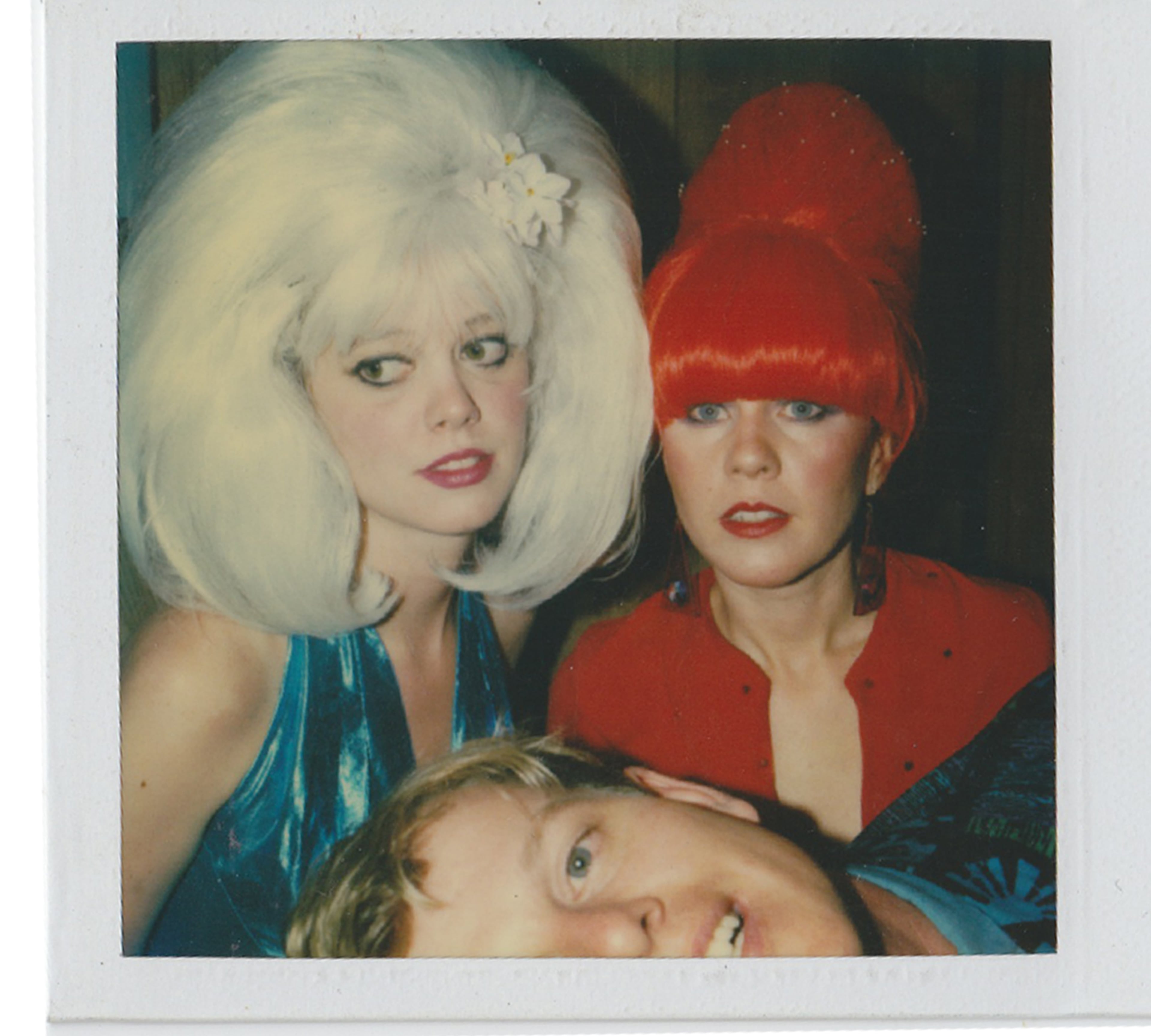 Cindy Wilson (shown here with Kate Pierson and brother Ricky Wilson in a vintage early '80s Polaroid) says the typical B-52s approach to songwriting is to jam until a song is born. (Courtesy of Keith Bennett)
