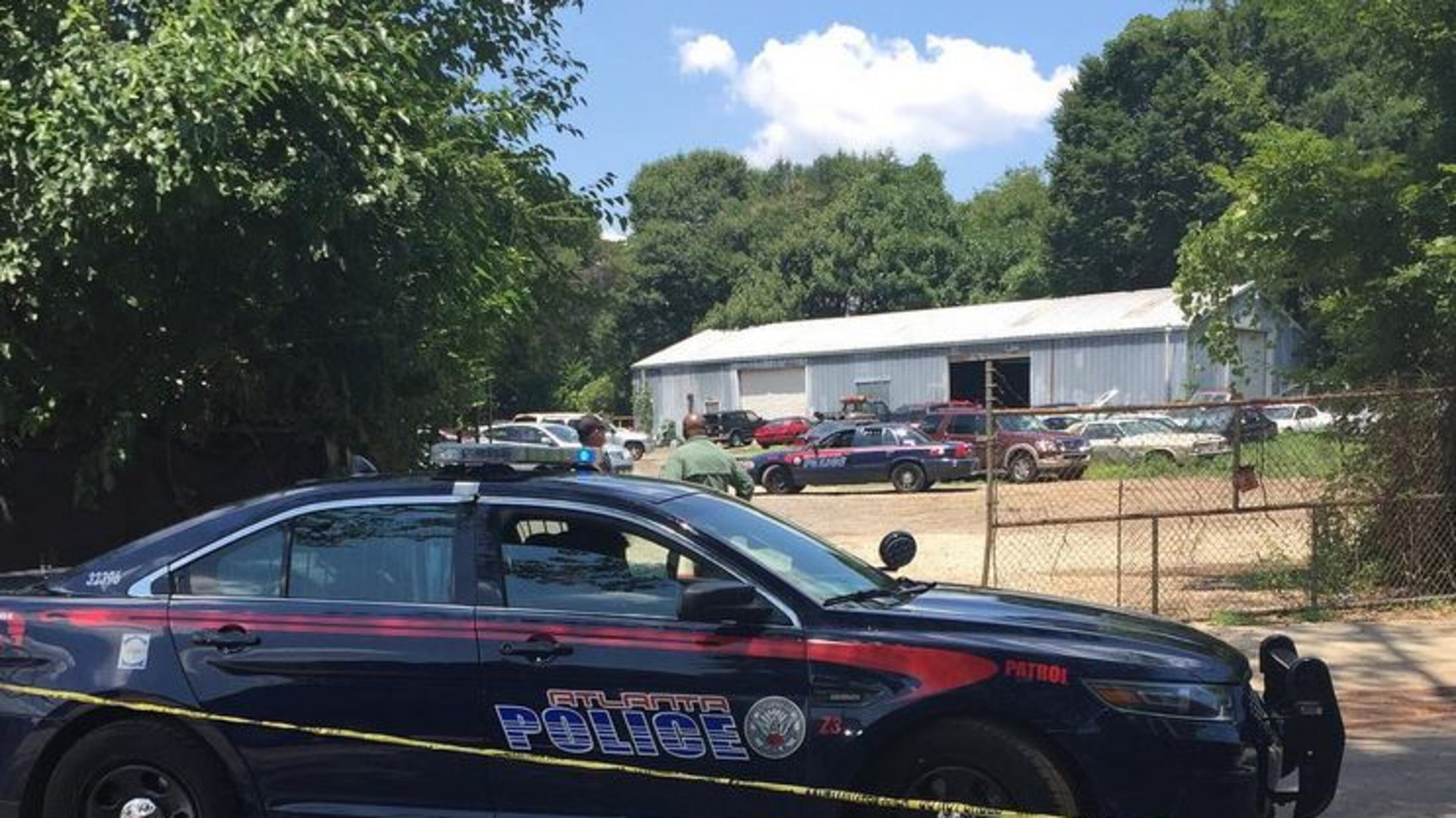 Two people were shot about noon along McDonough Boulevard in southeast Atlanta, police said. (Credit: Channel 2 Action News)