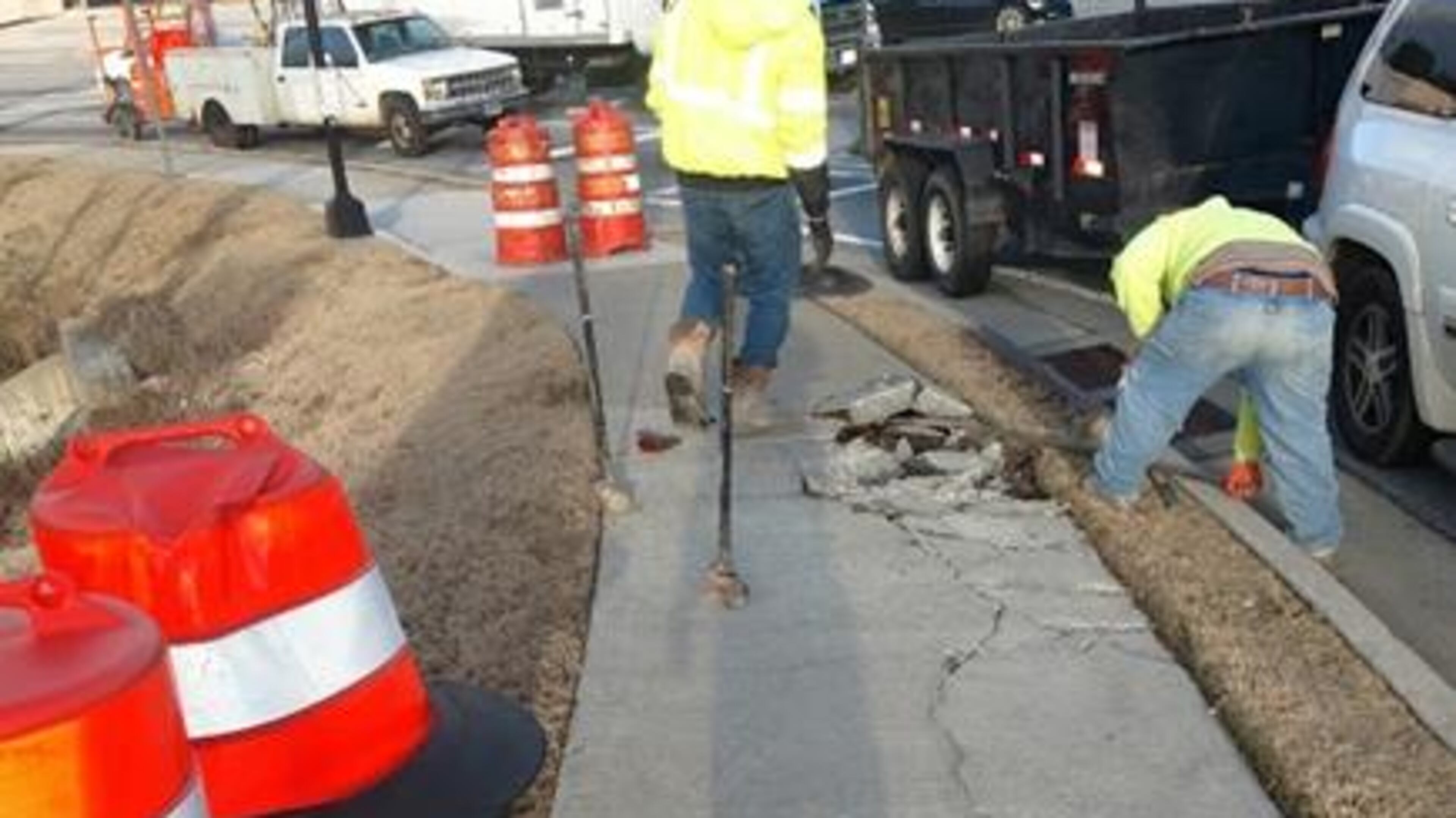 The Gateway85 CID has been focusing in recent months on repairs to improve the area’s appearance and functionality including the repair of damaged sections of sidewalk throughout the district. (Courtesy Gateway85)