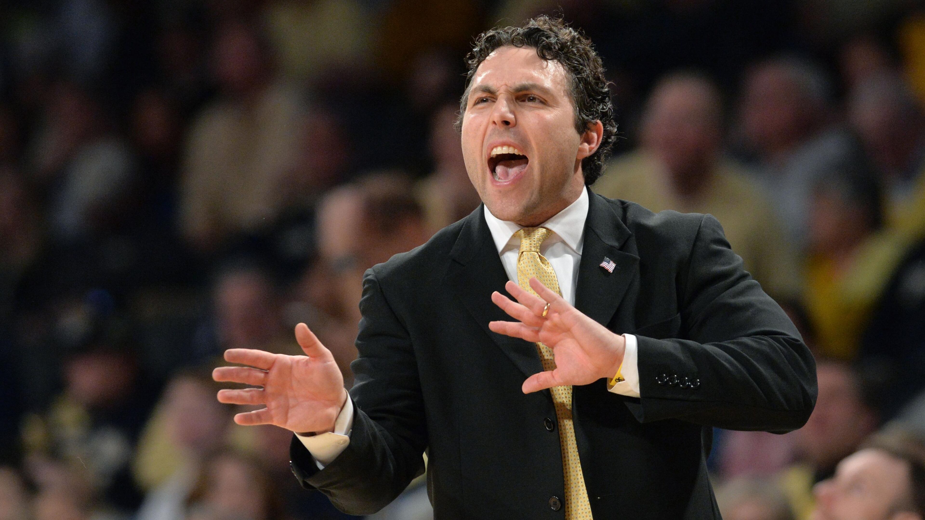 Georgia Tech coach Josh Pastner shouts instructions in a basketball game at McCamish Pavilion on Saturday, February 11, 2017. HYOSUB SHIN / HSHIN@AJC.COM