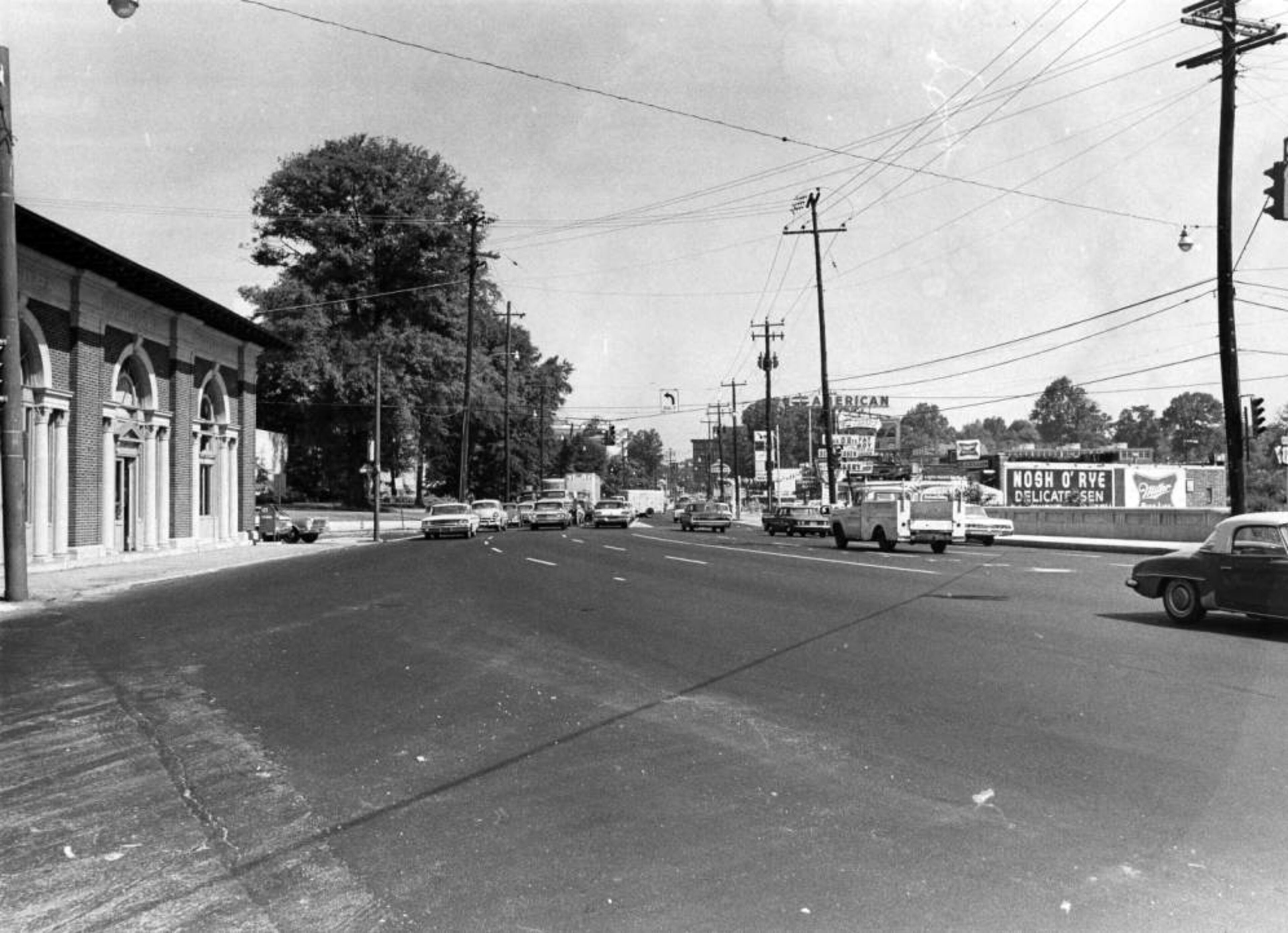 Peachtree Street, with the Amtrak train station on left, on May 14, 1965.