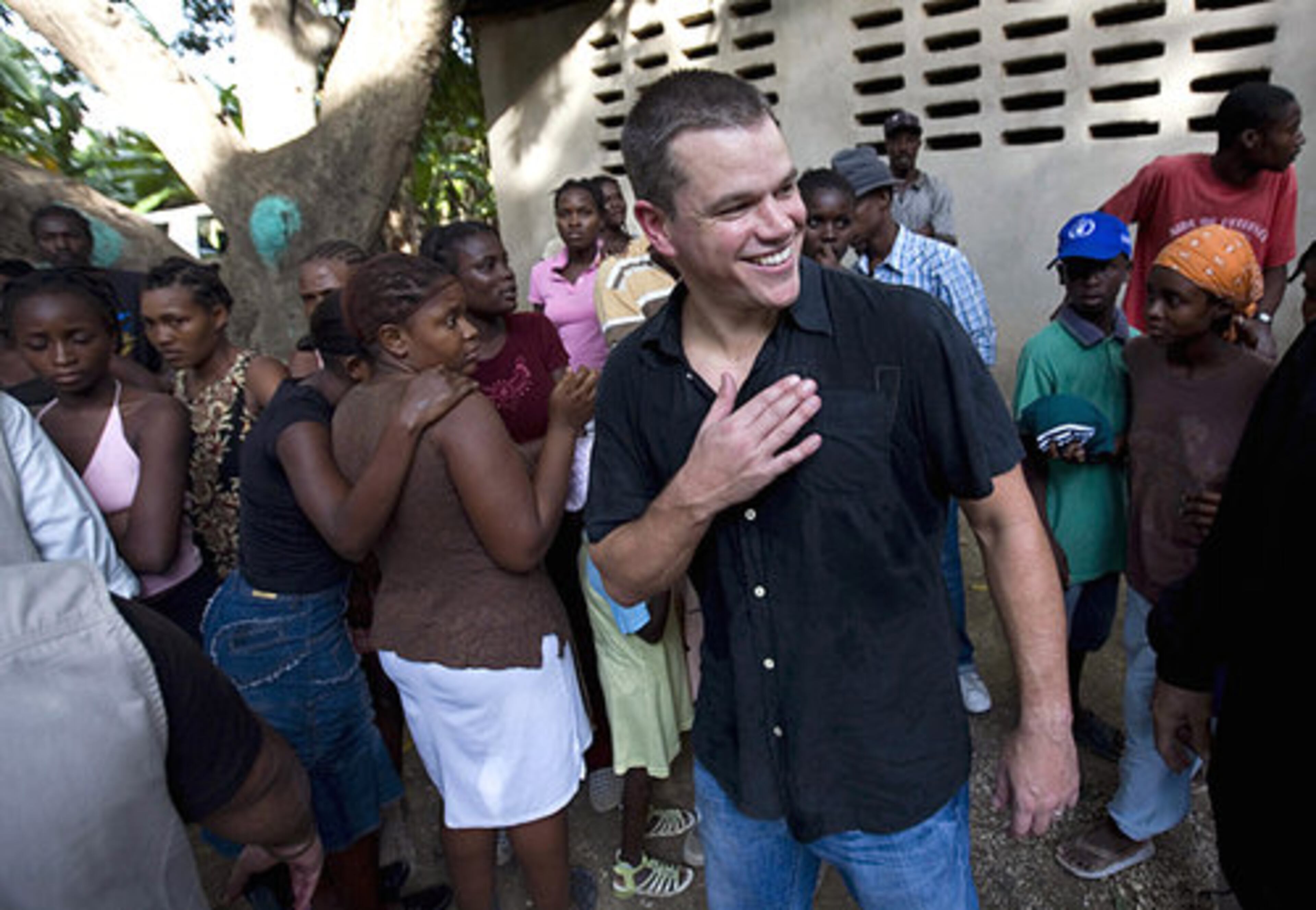 Matt Damon and Wyclef Jean encouraged help for the United Nations to raise more than $100 million for 800,000 Haitians in need after four tropical storms and hurricanes have struck the country since mid-August.