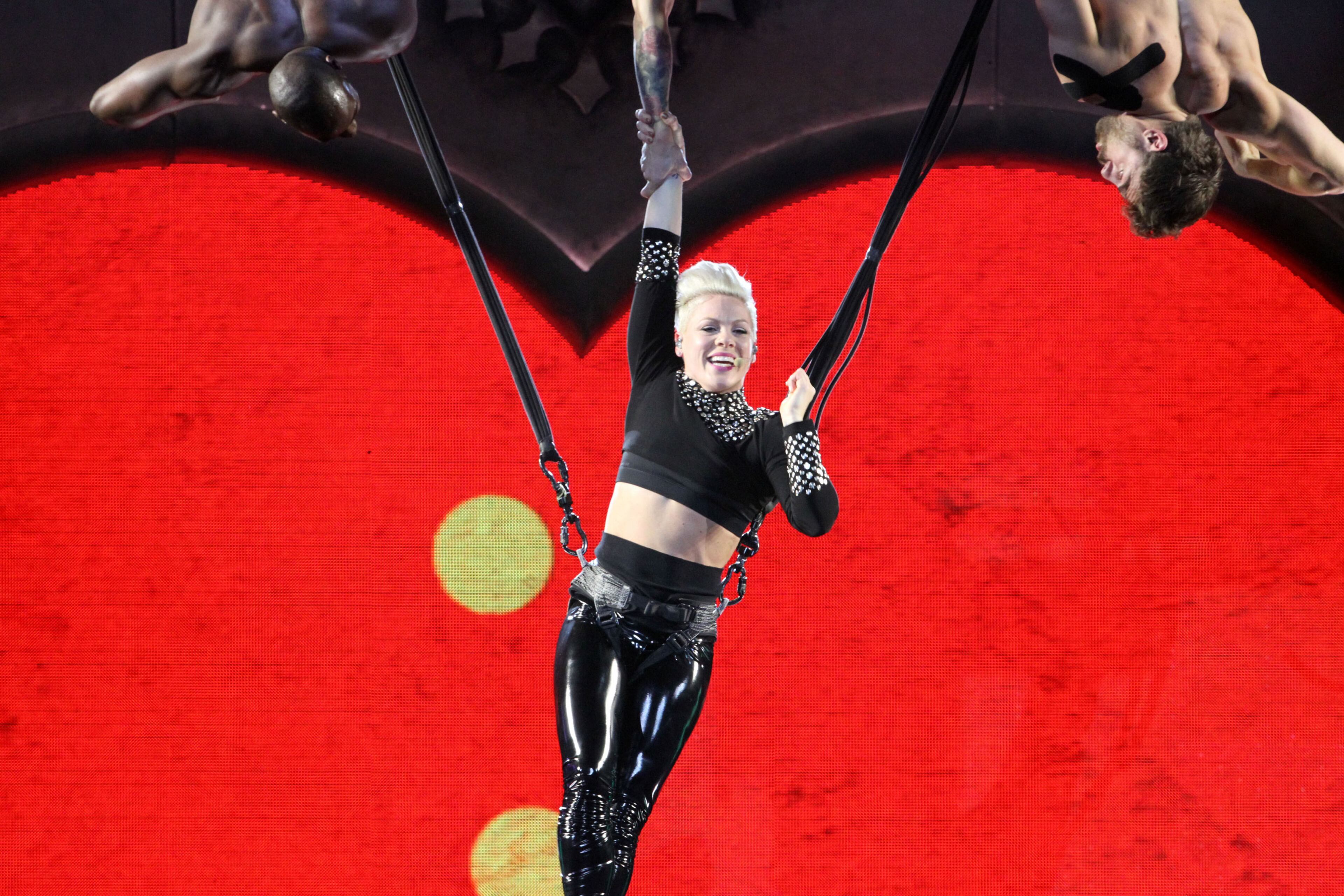 Pink performs to a sold out crowd Saturday night at Philips Arena, on her The Truth about Love Tour. Swedish rockers The Hives opened up this last show of the current tour. Robb D. Cohen / www.RobbsPhotos.com