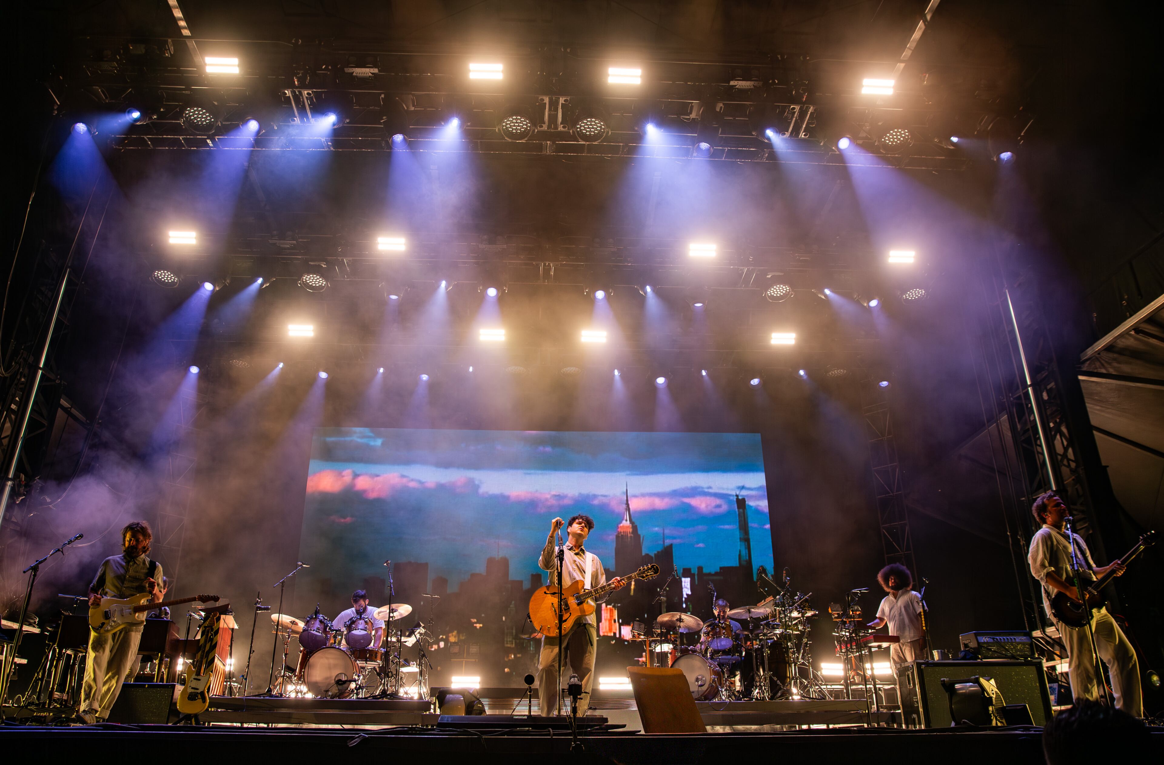 Atlanta, Ga. — Indie rockers Vampire Weekend played a set full of hits for the crowd on Sunday evening, Sept. 21, 2025, at Piedmont Park. (RYAN FLEISHER FOR THE ATLANTA JOURNAL-CONSTITUTION)