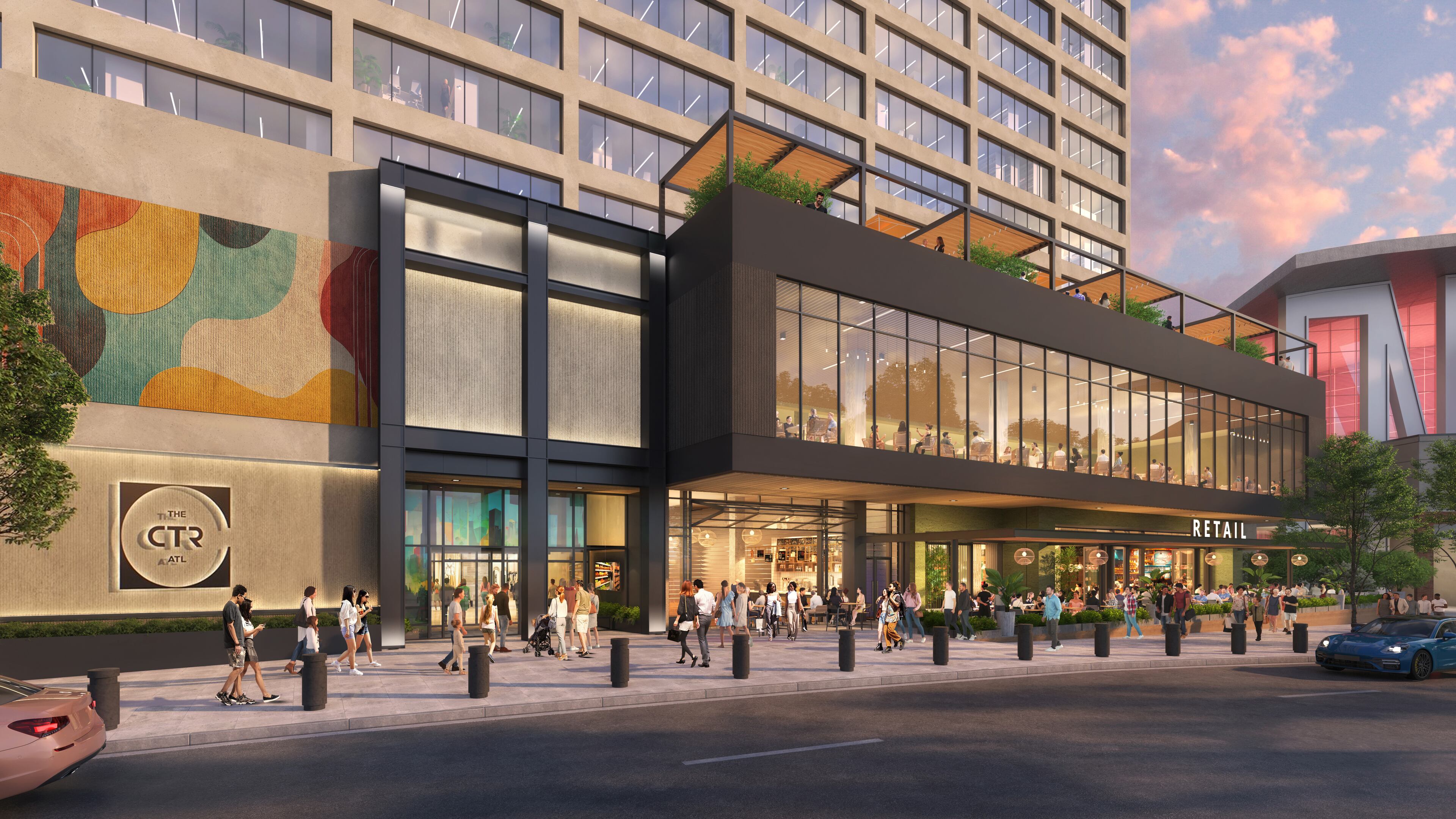 Atlanta-based architecture and interior design firm TVS released new renderings of the planned redevelopment of downtown's CNN Center, which is just called "The Center." (Courtesy TVS)
