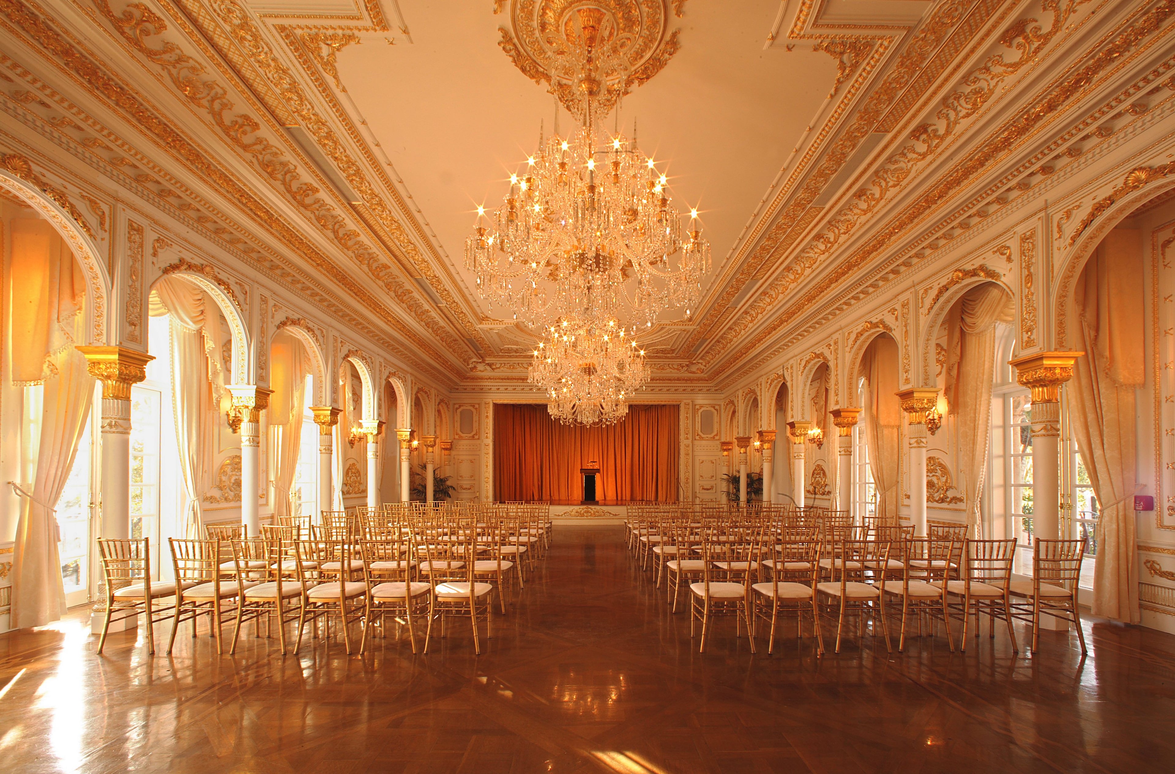 Old ballroom. Photos of the interior and exterior of Donald Trump's Palm Beach Island home "Mar-a-Lago." This is the first time The Palm Beach Post has been given photo access to Mar-a-Lago since Trump took over. Damon Higgins/The Palm Beach Post