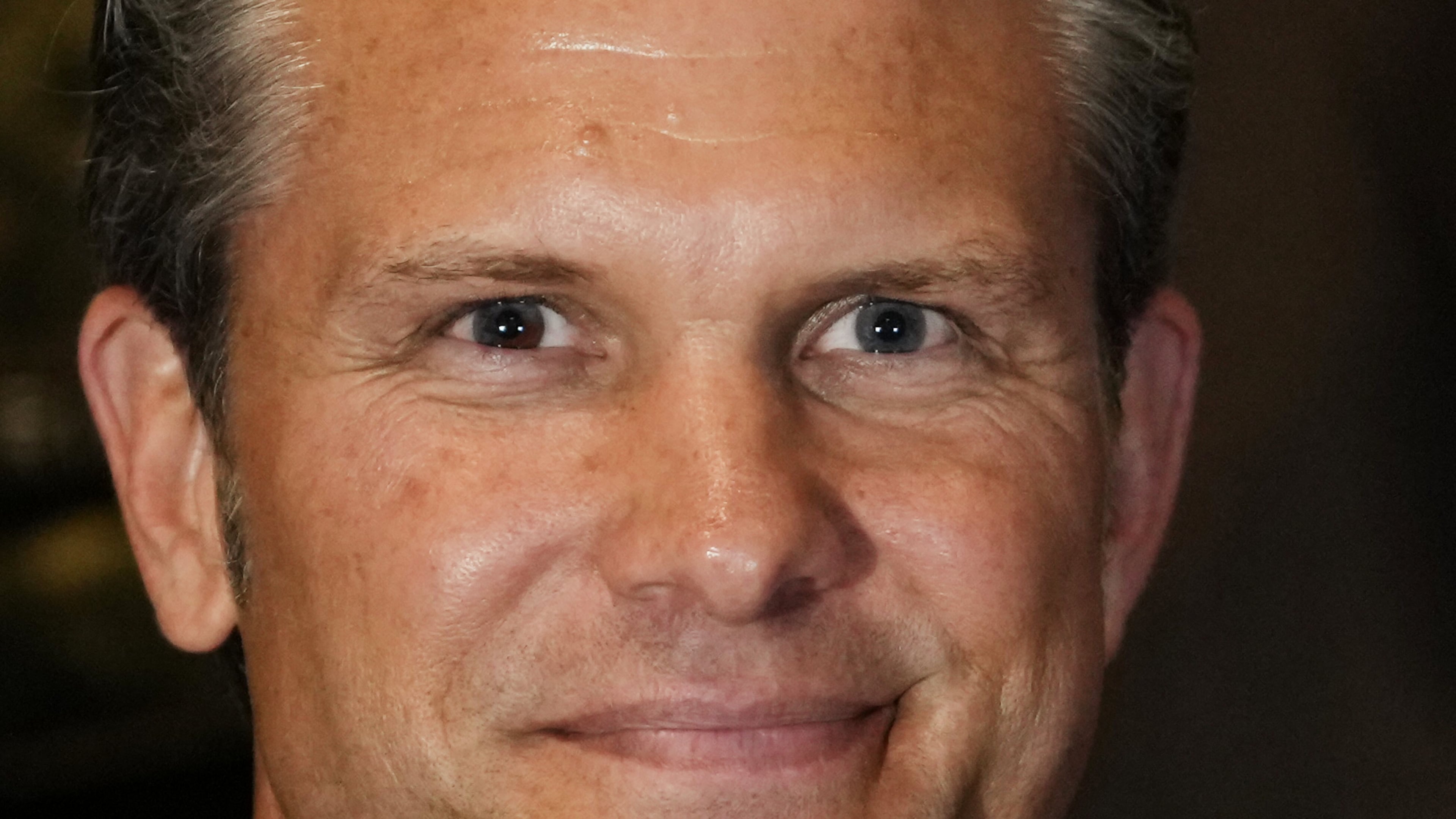 U.S. Defense Secretary Pete Hegseth smiles during a forum of The Americas Counter Cartel Coalition in Panama City, Wednesday, Aug. 12, 2026. (AP Photo/Matias Delacroix)