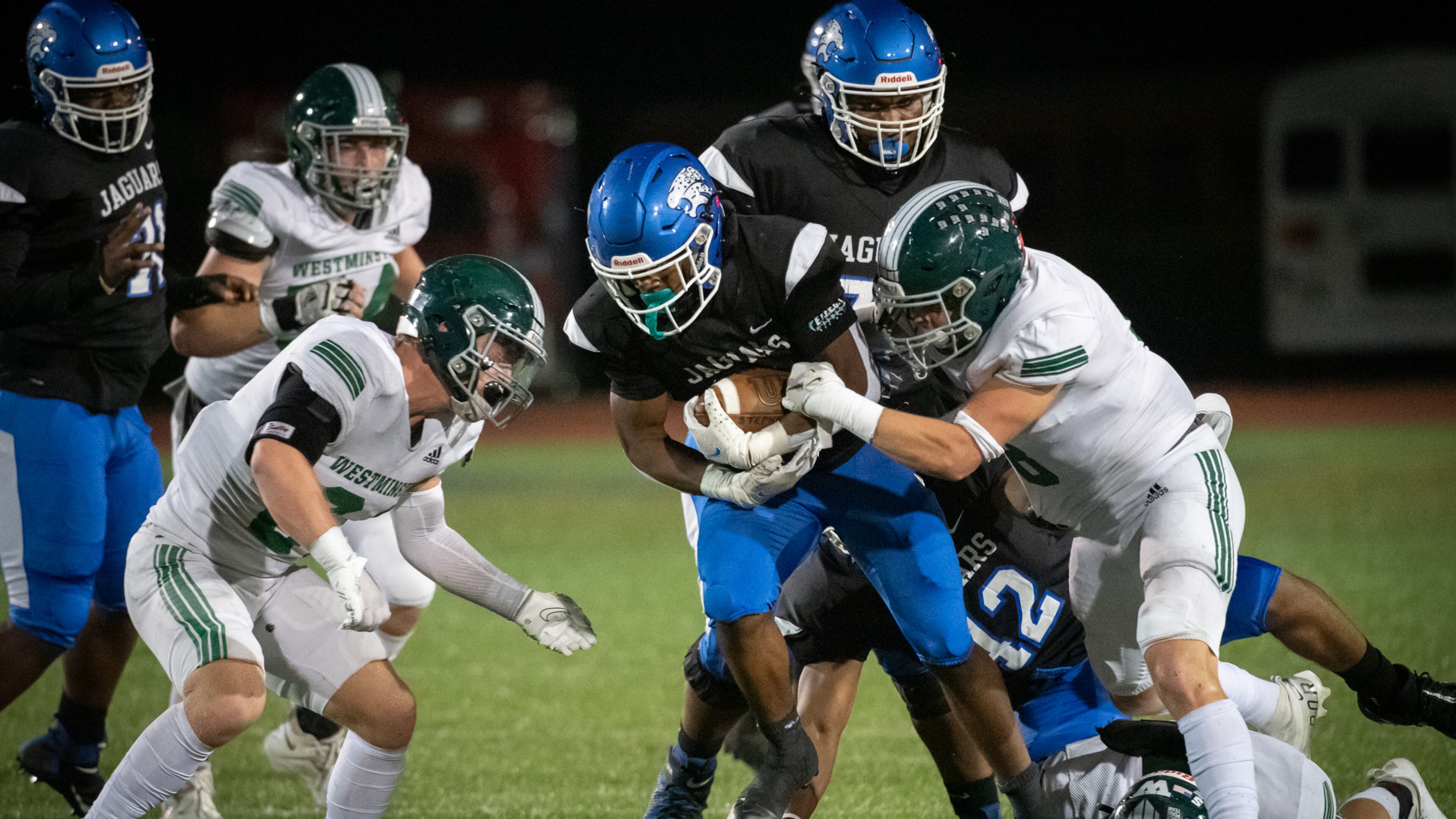 Westminster HS versus Stephenson HS at James Hallford Stadium, Friday night, October 7, 2022 (Photo Jamie Spaar for The Atlanta Journal-Constitution)
