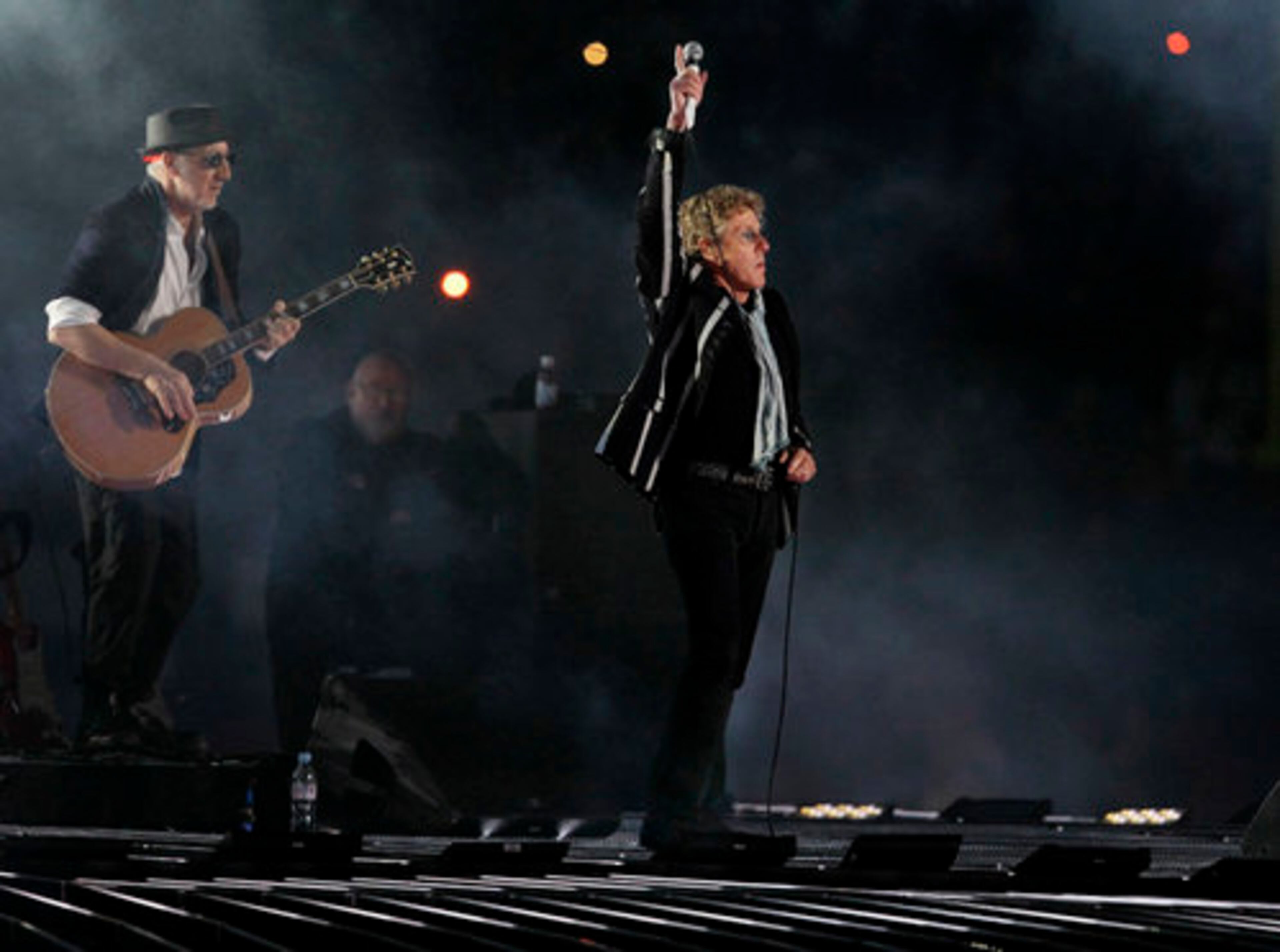 The Who played a medley of some of their greatest hits "Pinball Wizard," "Baba O'Riley," "Tommy," "Who Are You," and "Won't Get Fooled Again."