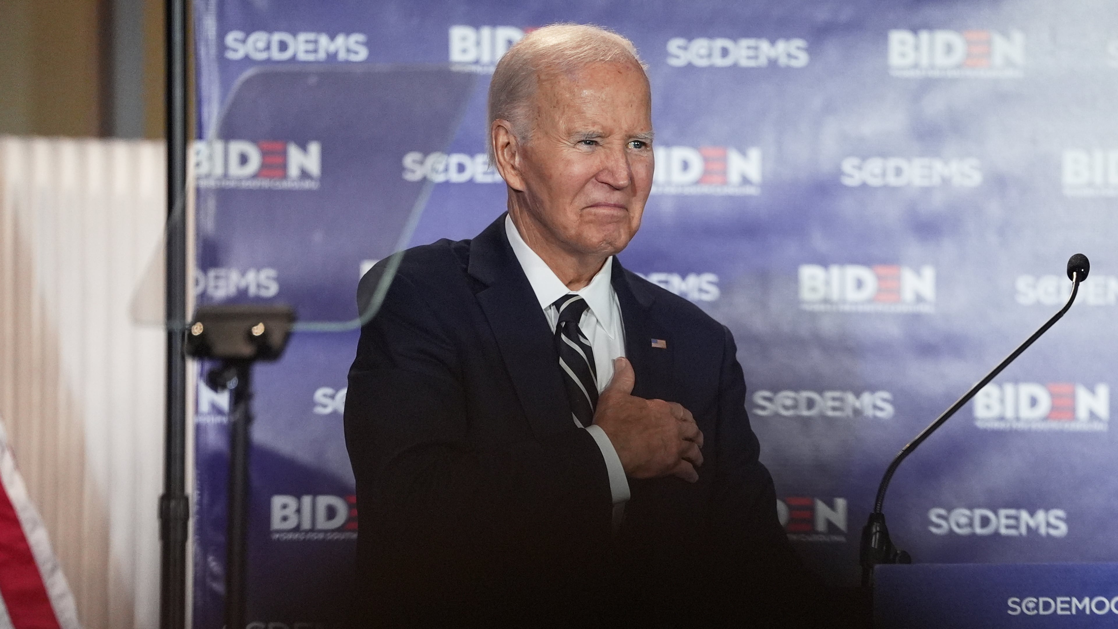 FILE - Former President Joe Biden speaks to the South Carolina Democratic Party, Feb. 27, 2026, in Columbia, S.C. (AP Photo/Matt Kelley, File)