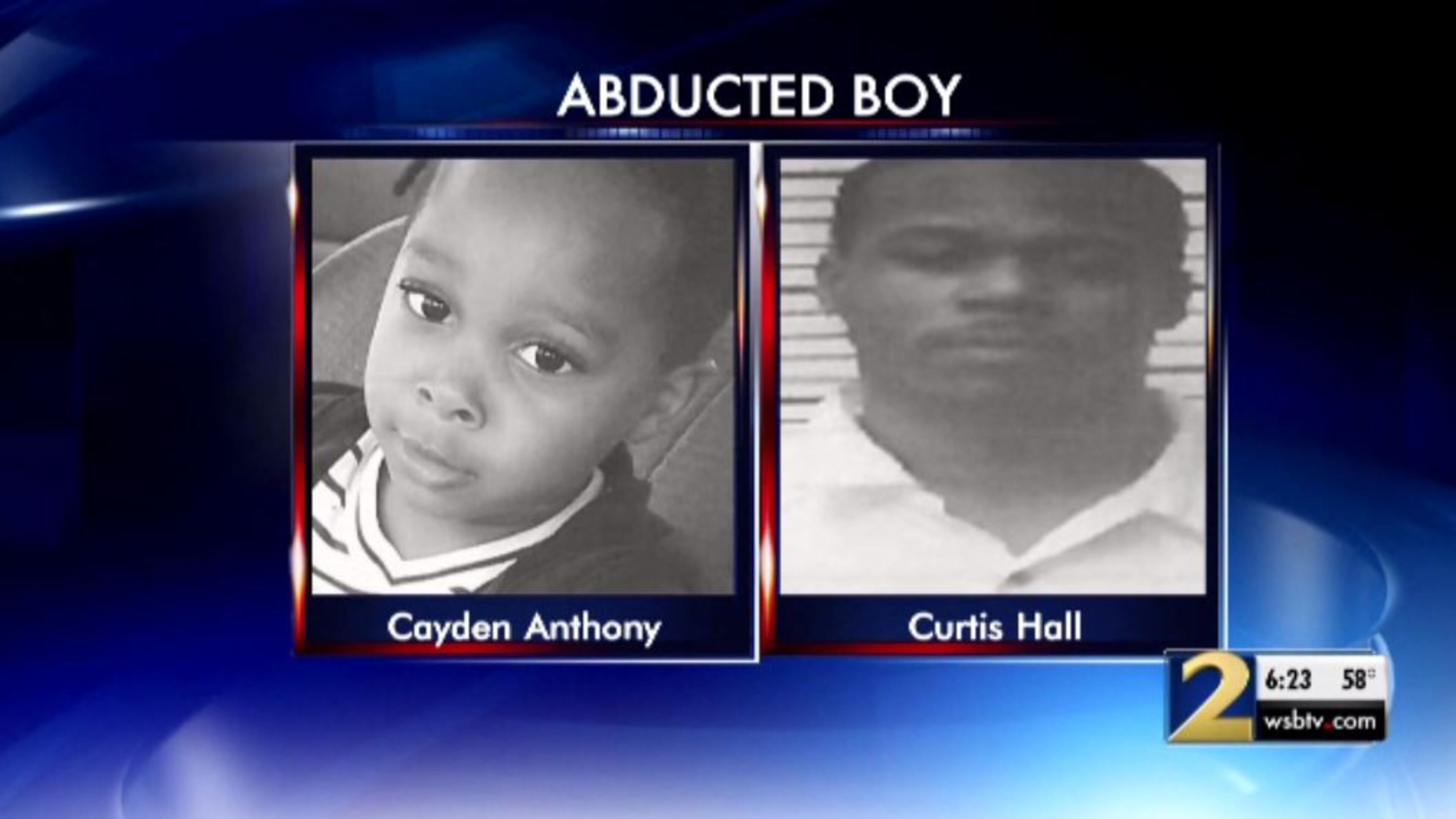 Police are searching for 3-year-old Cayden Anthony, who they say was abducted Tuesday in Meriwether County by Curtis Hall.