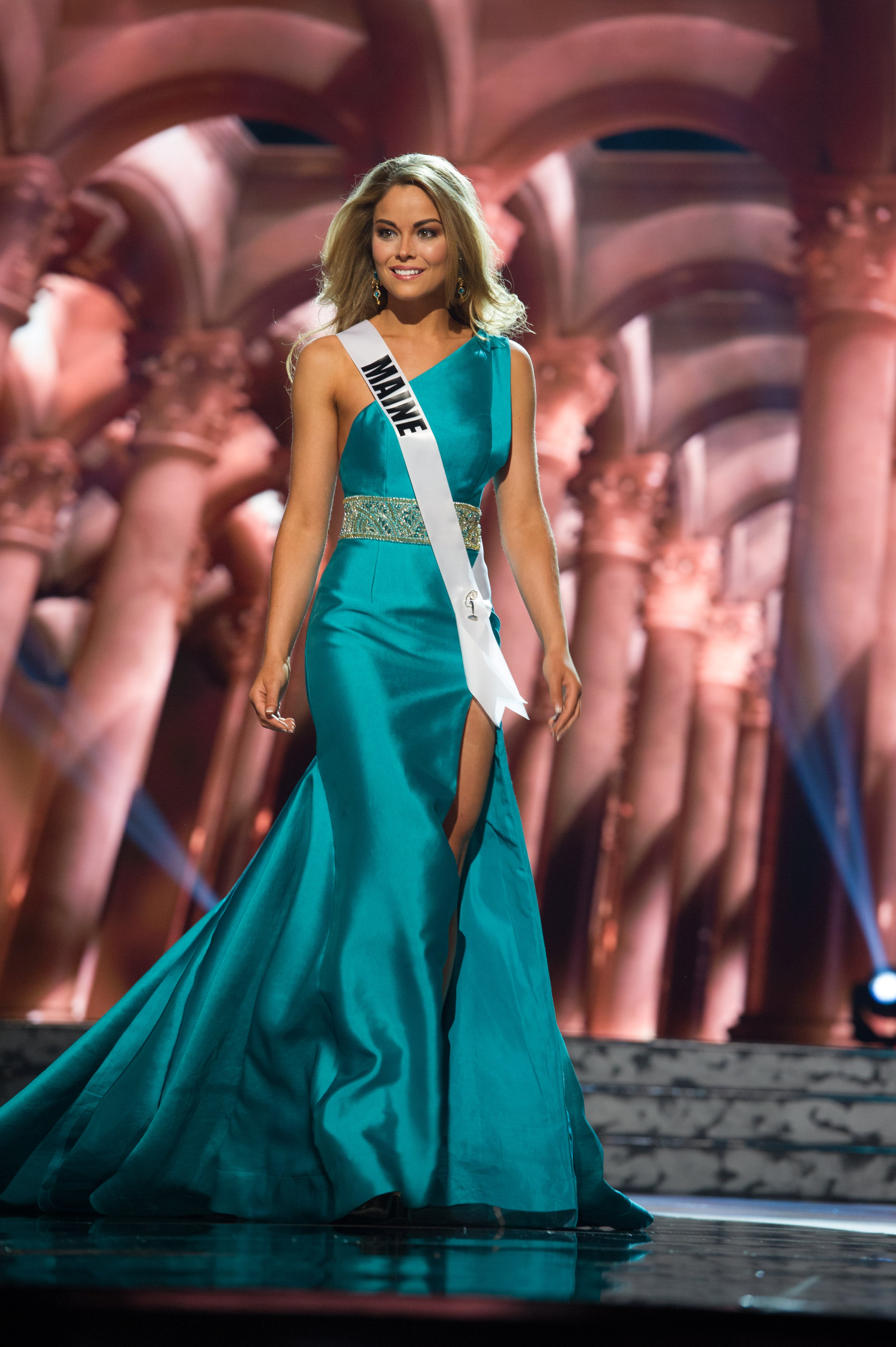 Marisa Butler, Miss Maine USA 2016, competes in her evening gown during the MISS USA® Preliminary Competition at the T-Mobile Arena in Las Vegas on Wednesday, June 1st. The contestants have spent the last week touring, filming, rehearsing and preparing to compete for the Miss USA crown in Las Vegas. Tune in to the Fox telecast at 7:00 PM ET on June 5, 2016 live from the T-Mobile Arena to see who will be crowned Miss USA 2016. HO/The Miss Universe Organization